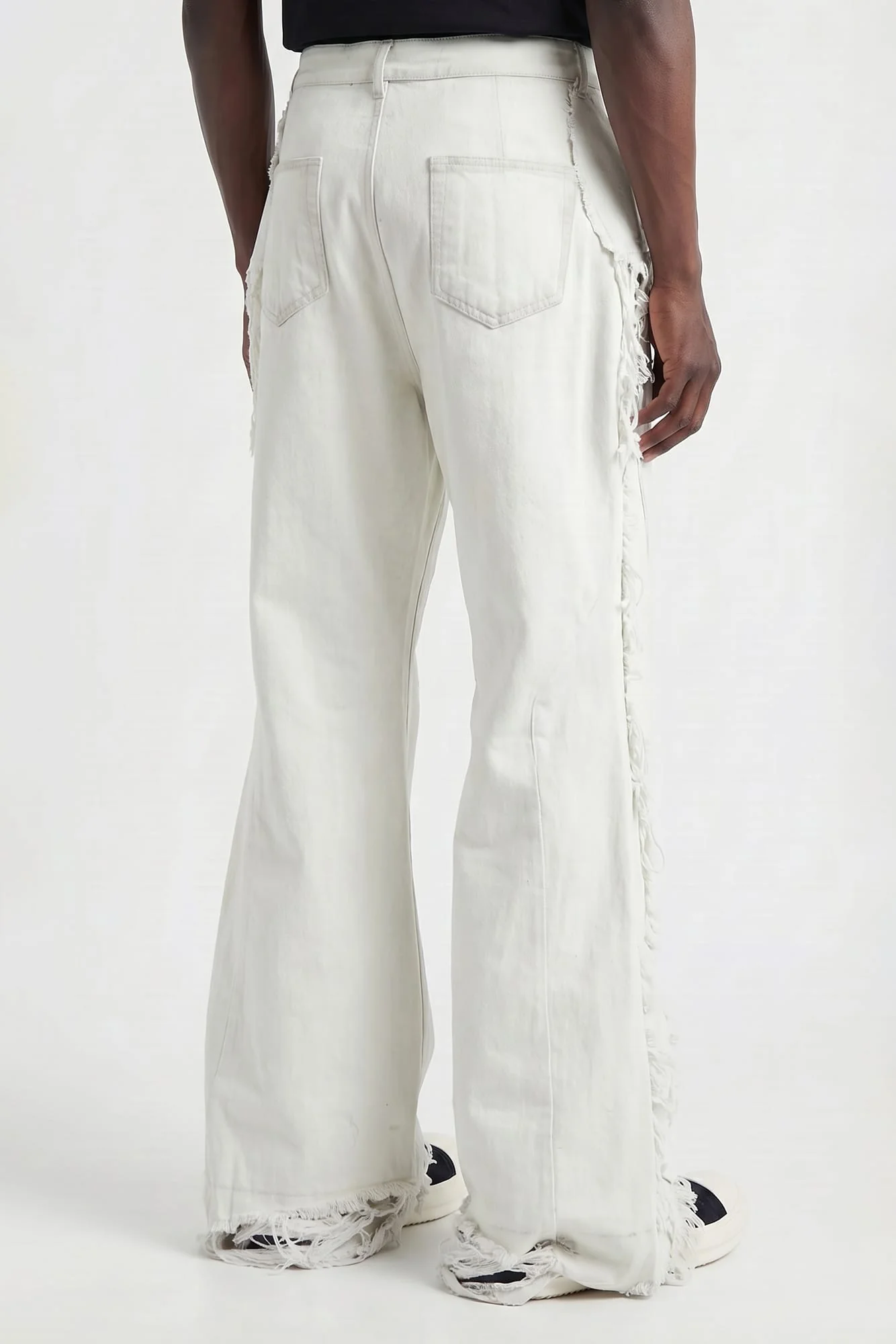 Rick Owens DRKSHDW Slivered Bootcut Denim in Milk Wash - Image 3