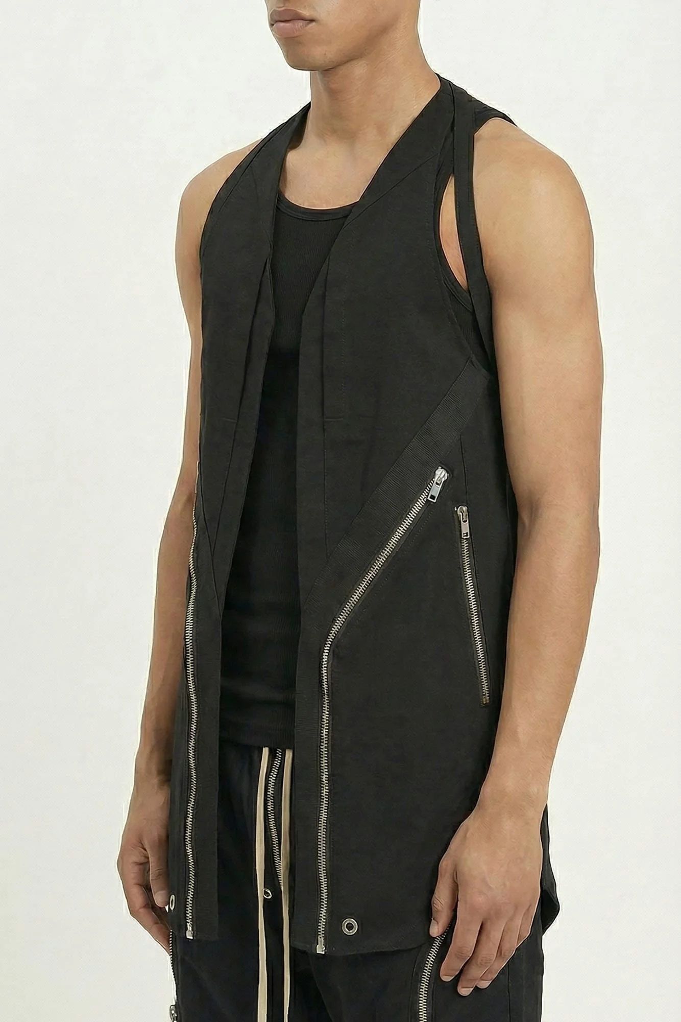 Rick Owens Gilet Temple Vest in Black - Image 2