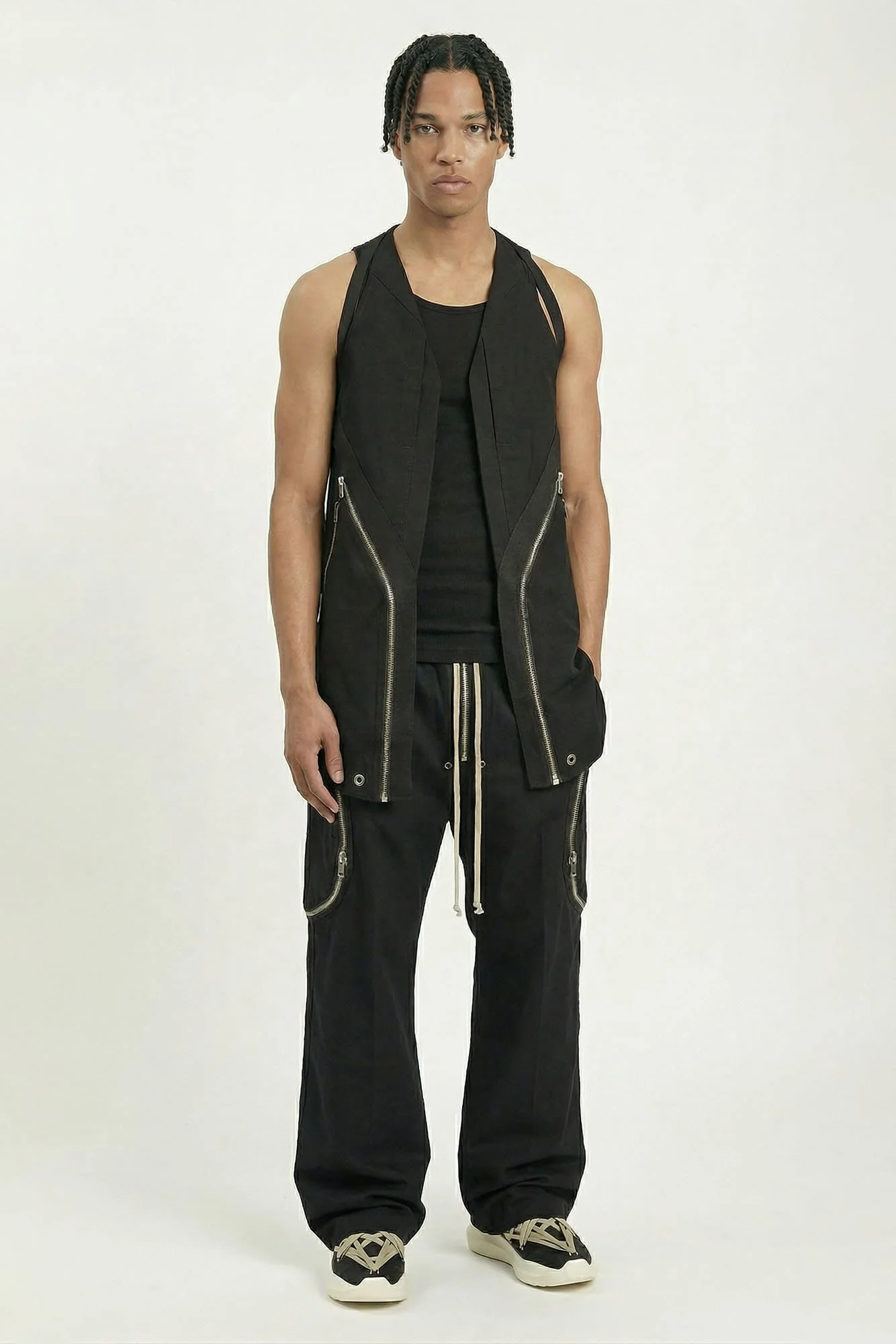 Rick Owens Gilet Temple Vest in Black - Image 4