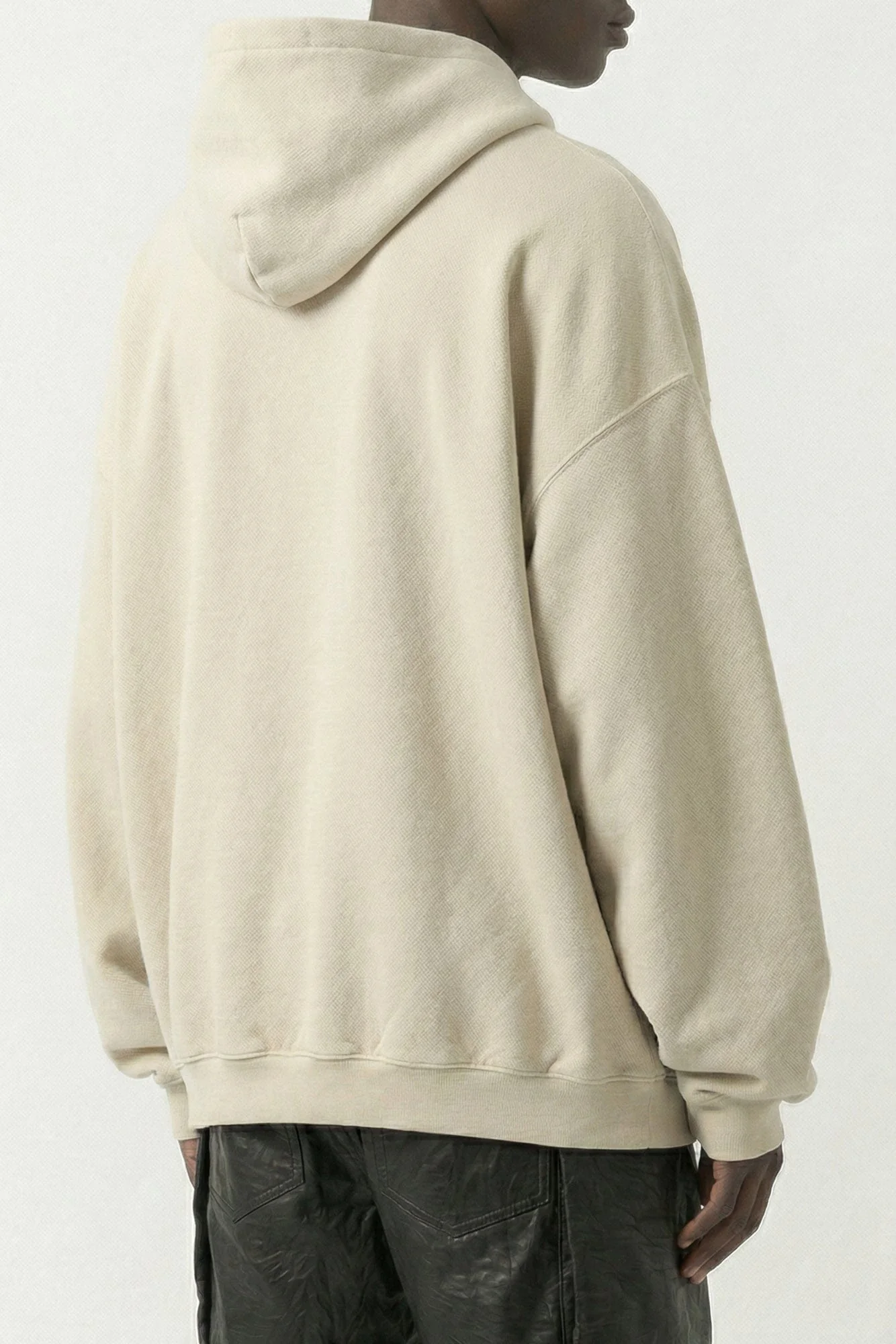 Rick Owens Hun Hoodie in Sand SS26 - Image 3