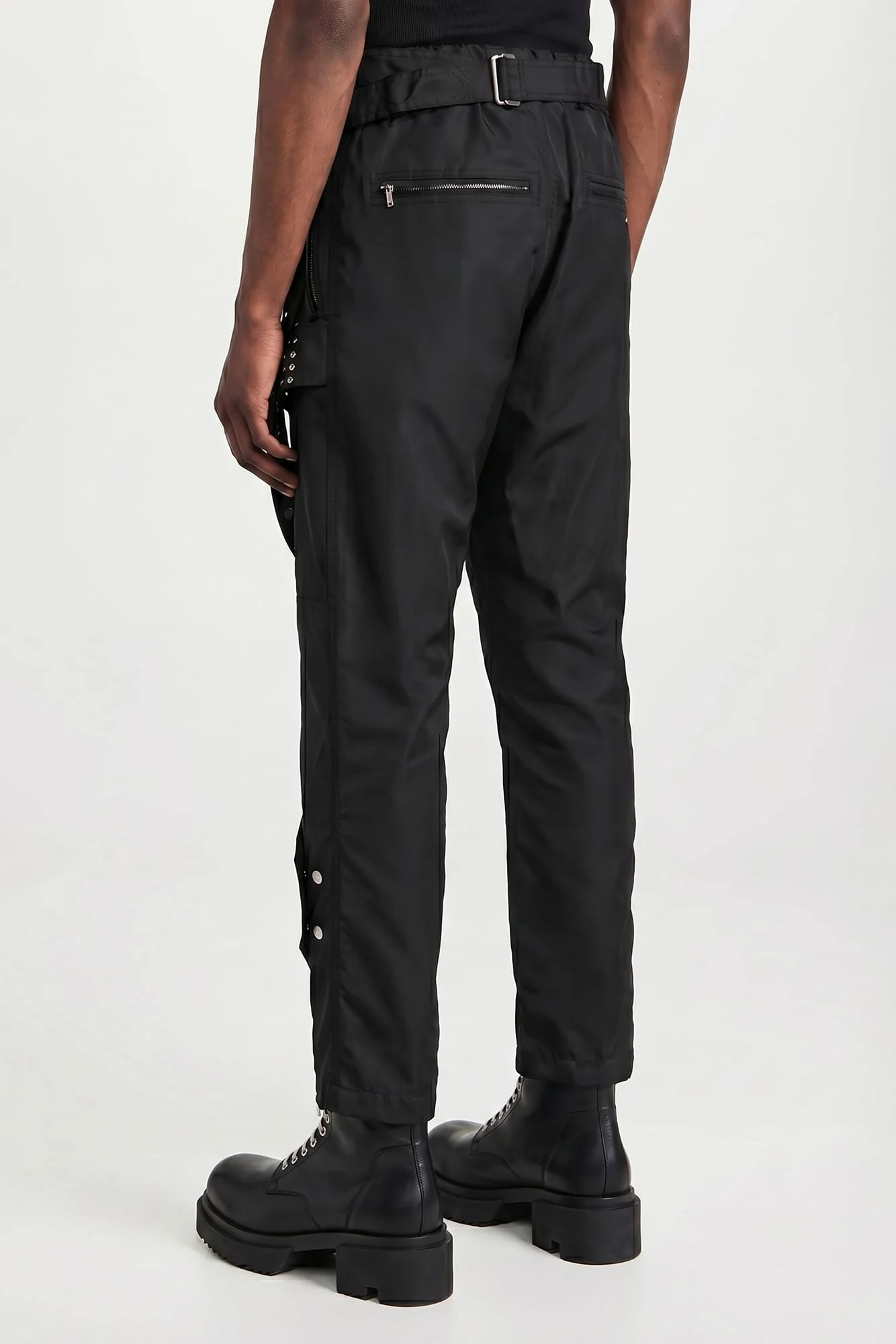 Rick Owens Megastrapped Motopants in Black - Image 3