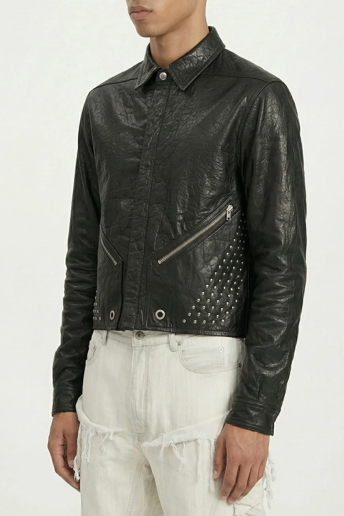 Rick Owens Mens Tour Alice Shirt in Black - Image 2