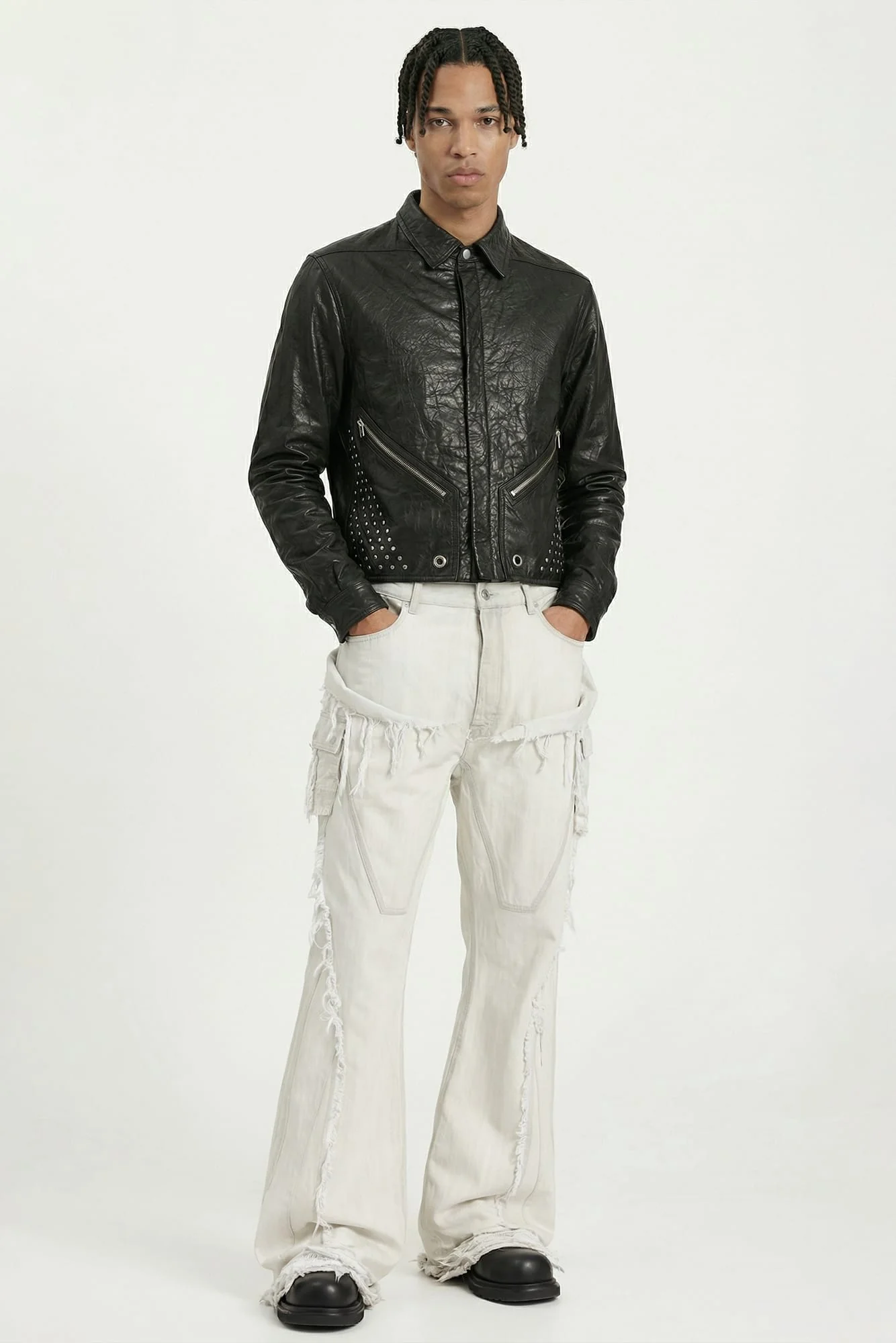 Rick Owens Mens Tour Alice Shirt in Black - Image 4