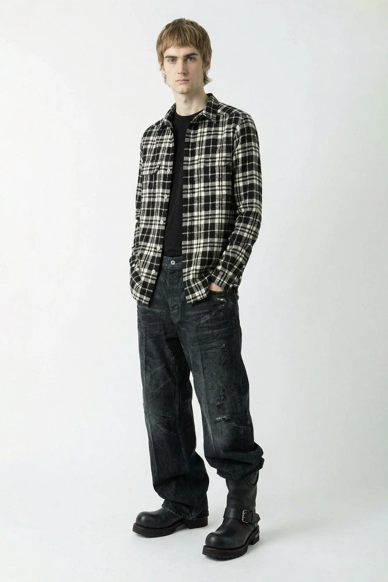 Rick Owens Plaid Outershirt SS26 - Image 4