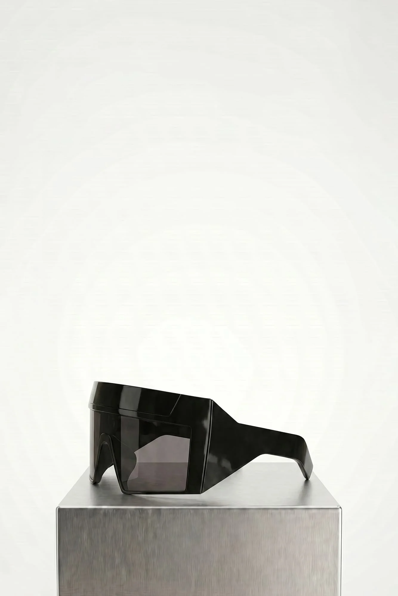 Rick Owens Rev Shiny Sunglasses in Black - Image 2