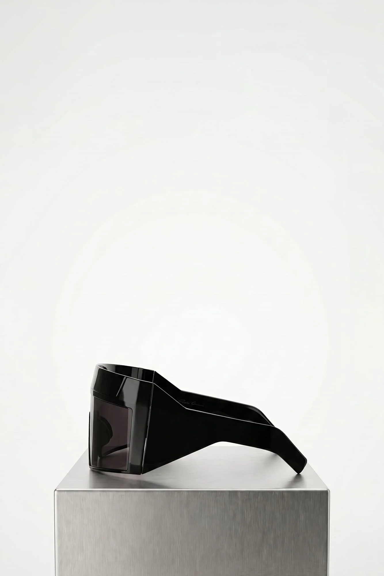 Rick Owens Rev Shiny Sunglasses in Black - Image 3
