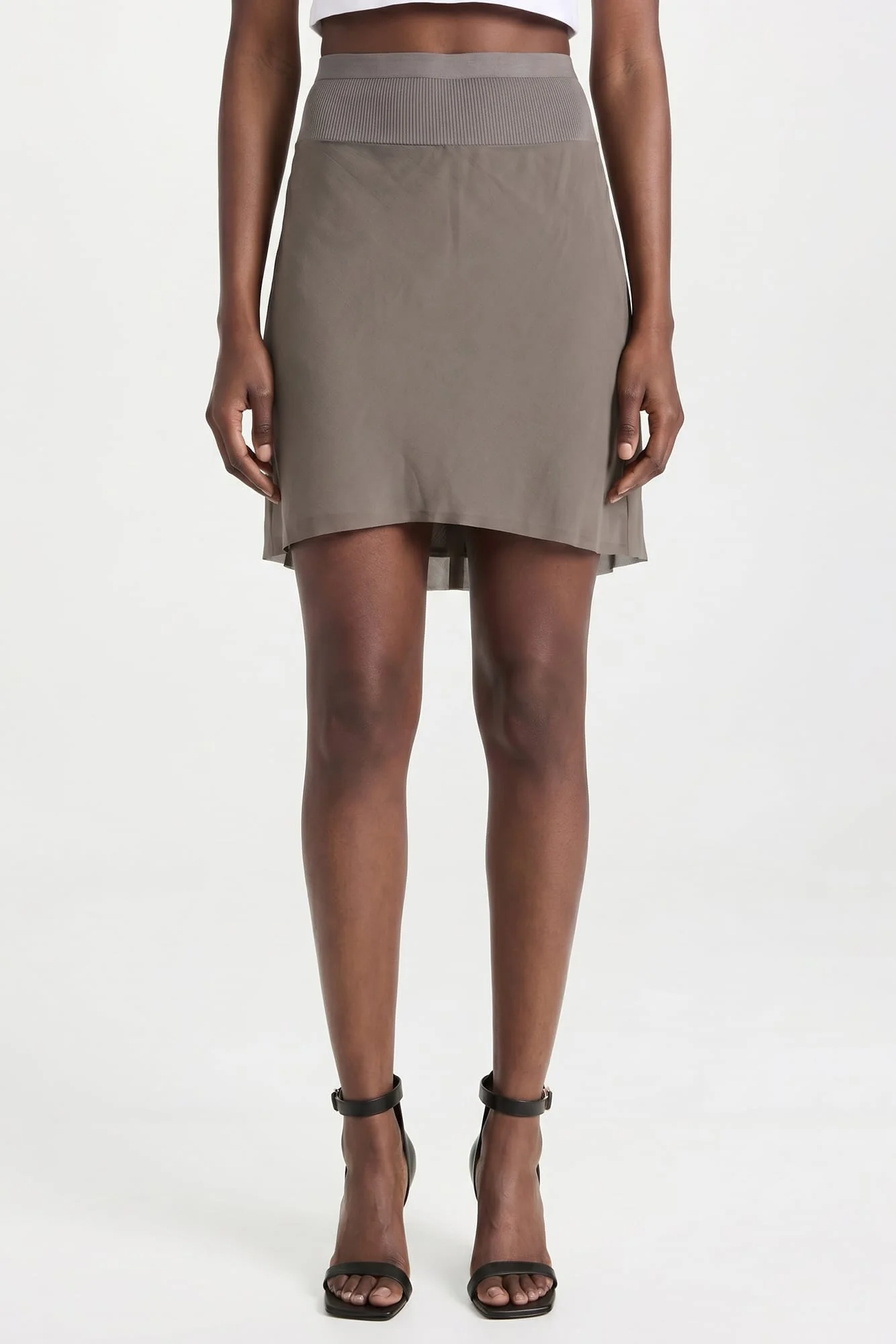 Rick Owens Short Bias Skirt in Dust SS26