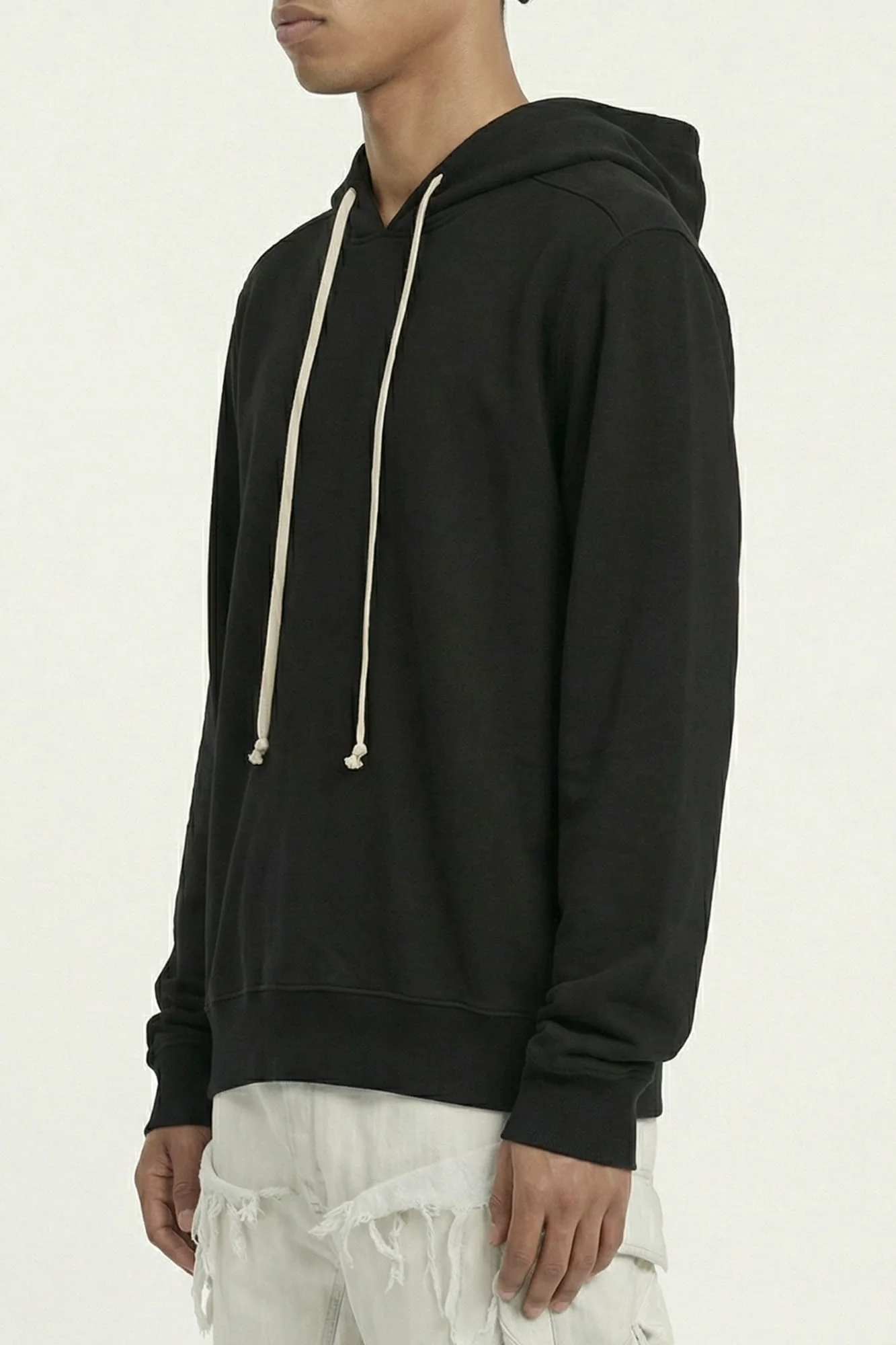 Rick Owens T-Shirt Hoodie in Black - Image 2