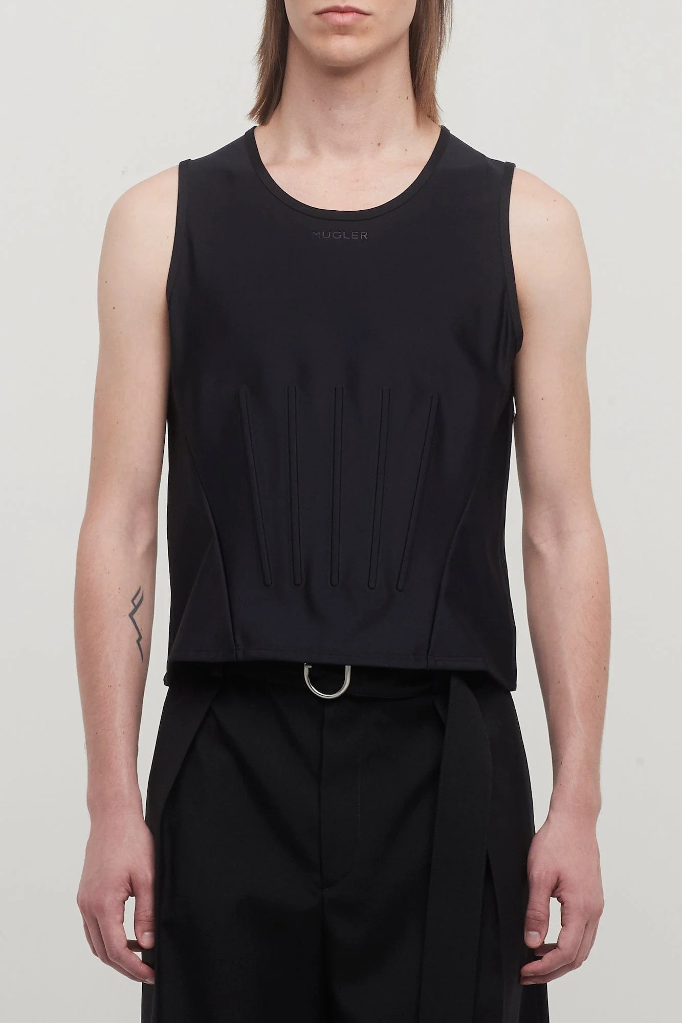 Mugler Mens Eco Sport Lycra Corset Top