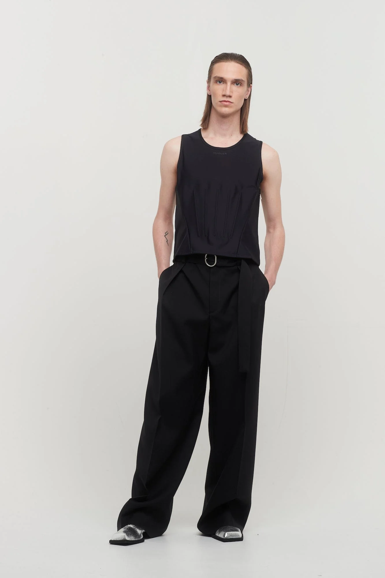 Mugler Mens Eco Sport Lycra Corset Top - Image 4