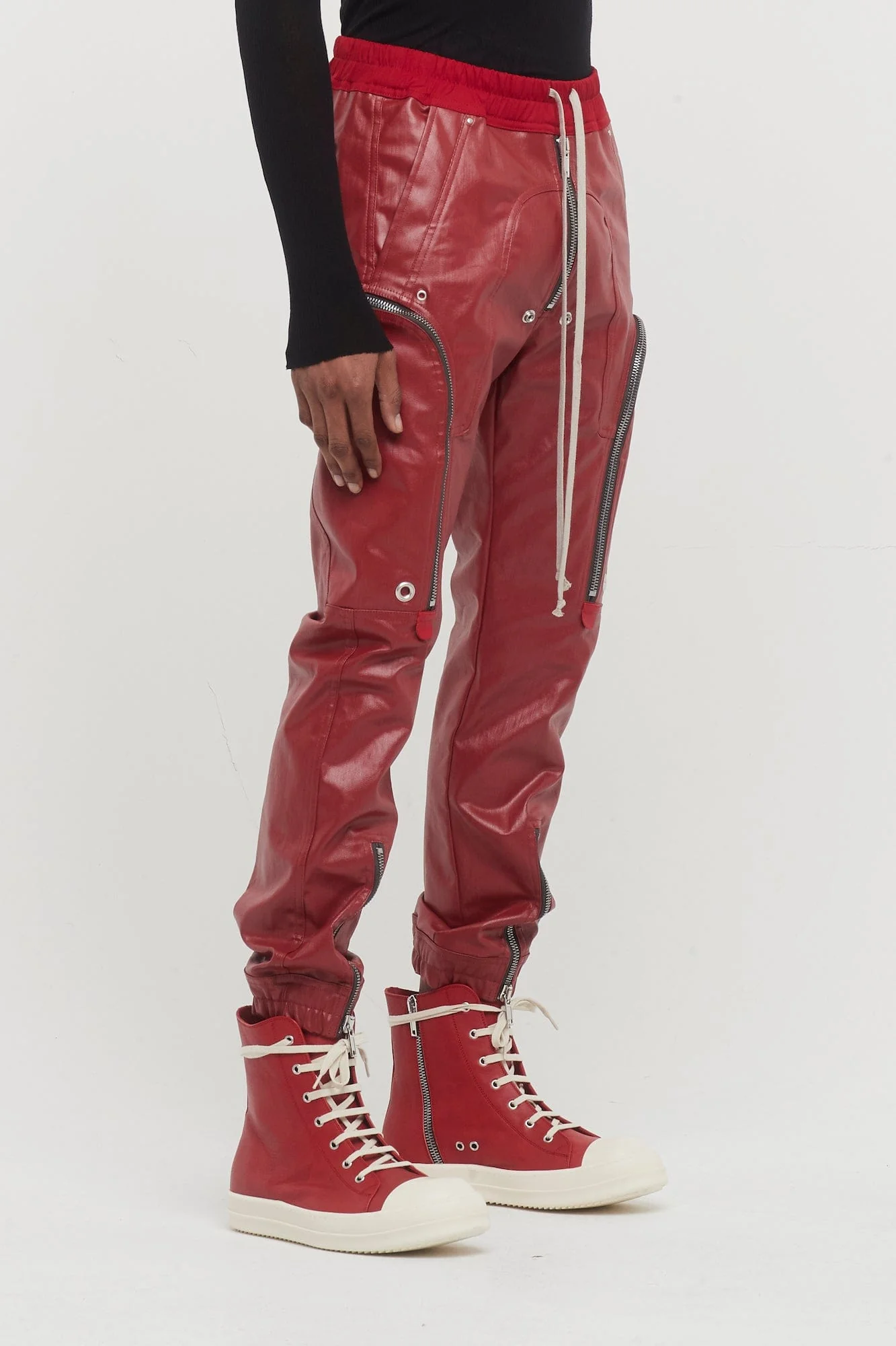 Rick Owens Bauhaus Cargo Trouser in Cardinal Red - Image 2
