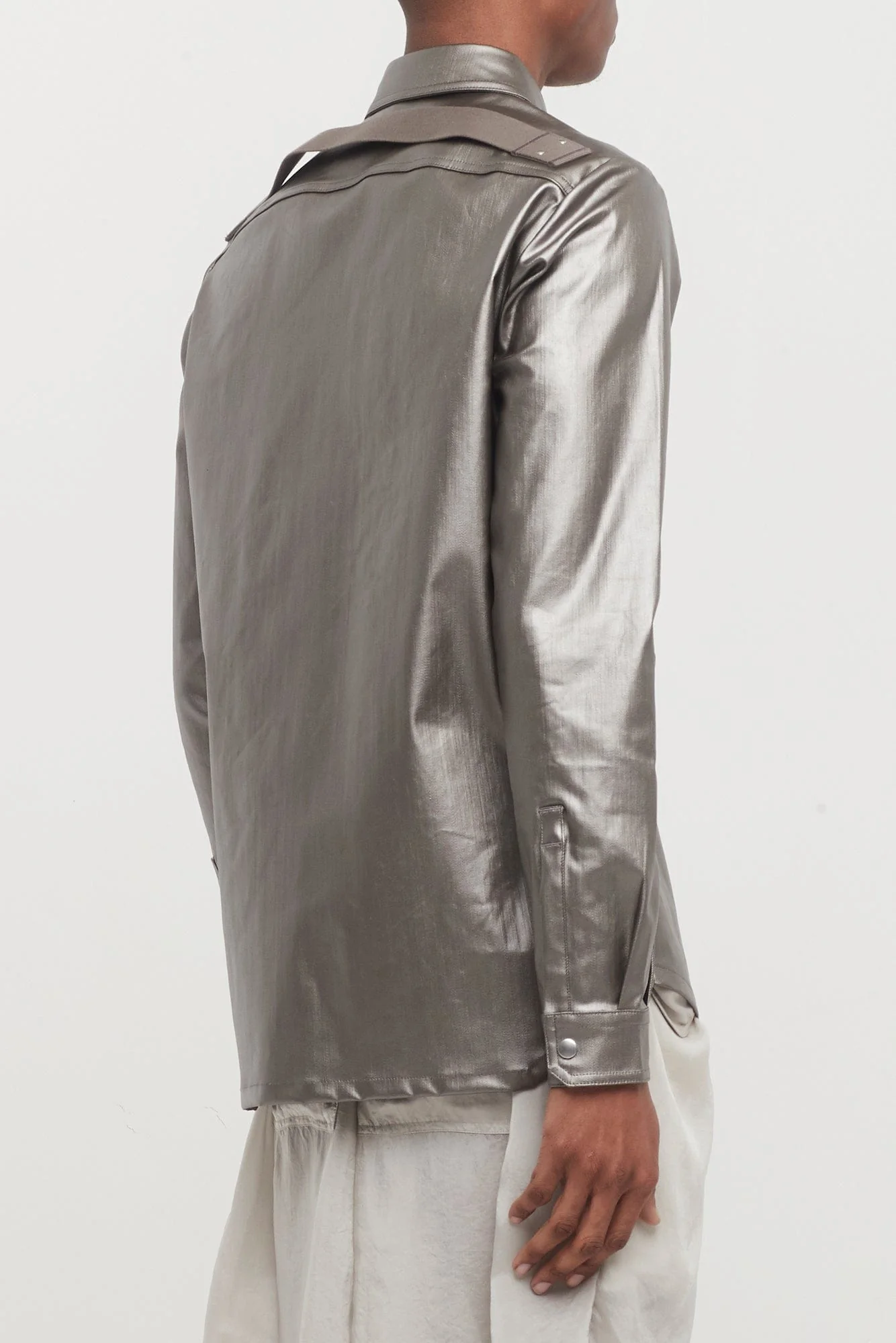 Rick Owens Fogpocket Outershirt in Gun Metal - Image 3