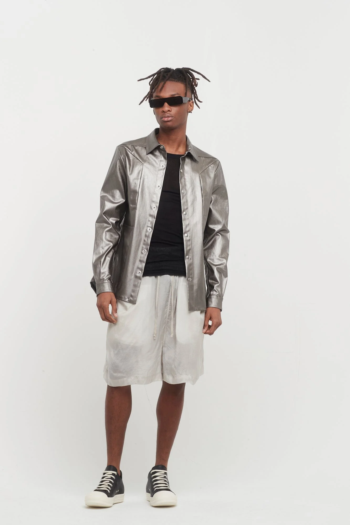 Rick Owens Fogpocket Outershirt in Gun Metal - Image 5