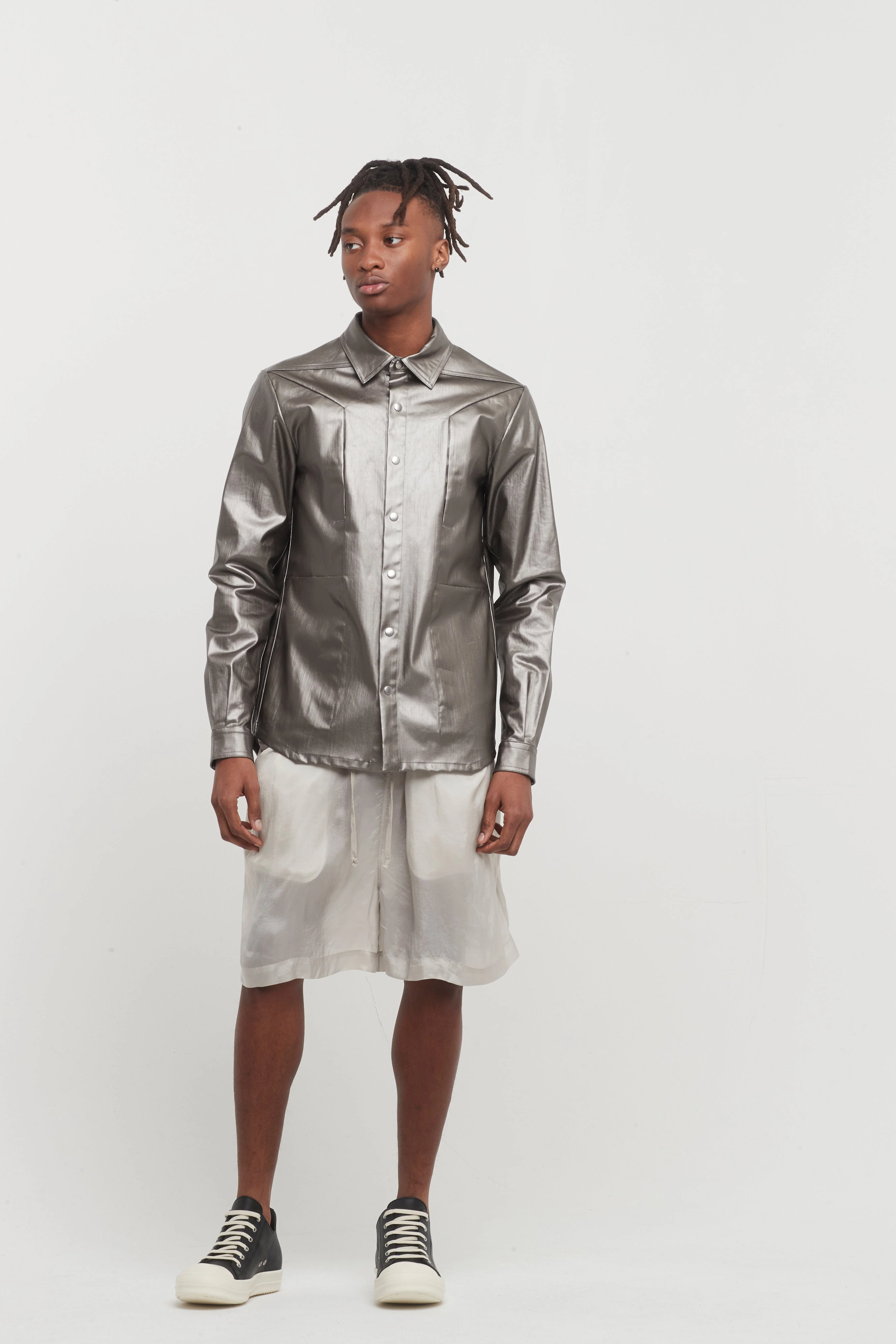 Rick Owens Lido Shorts in Pearl - Image 4