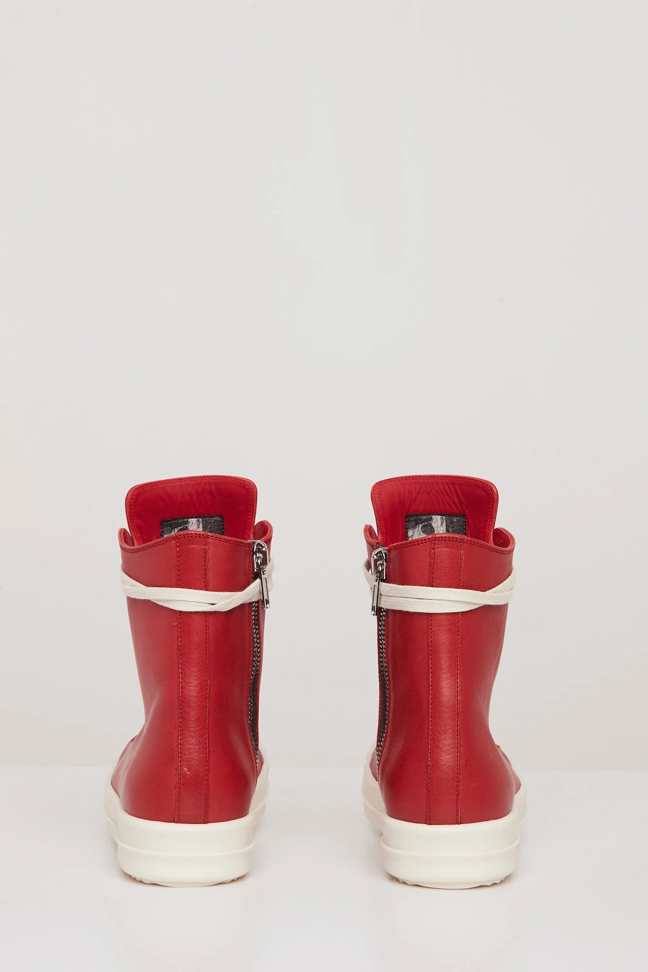 Rick Owens Mens Ramone Sneakers in Cardinal Red - Image 4