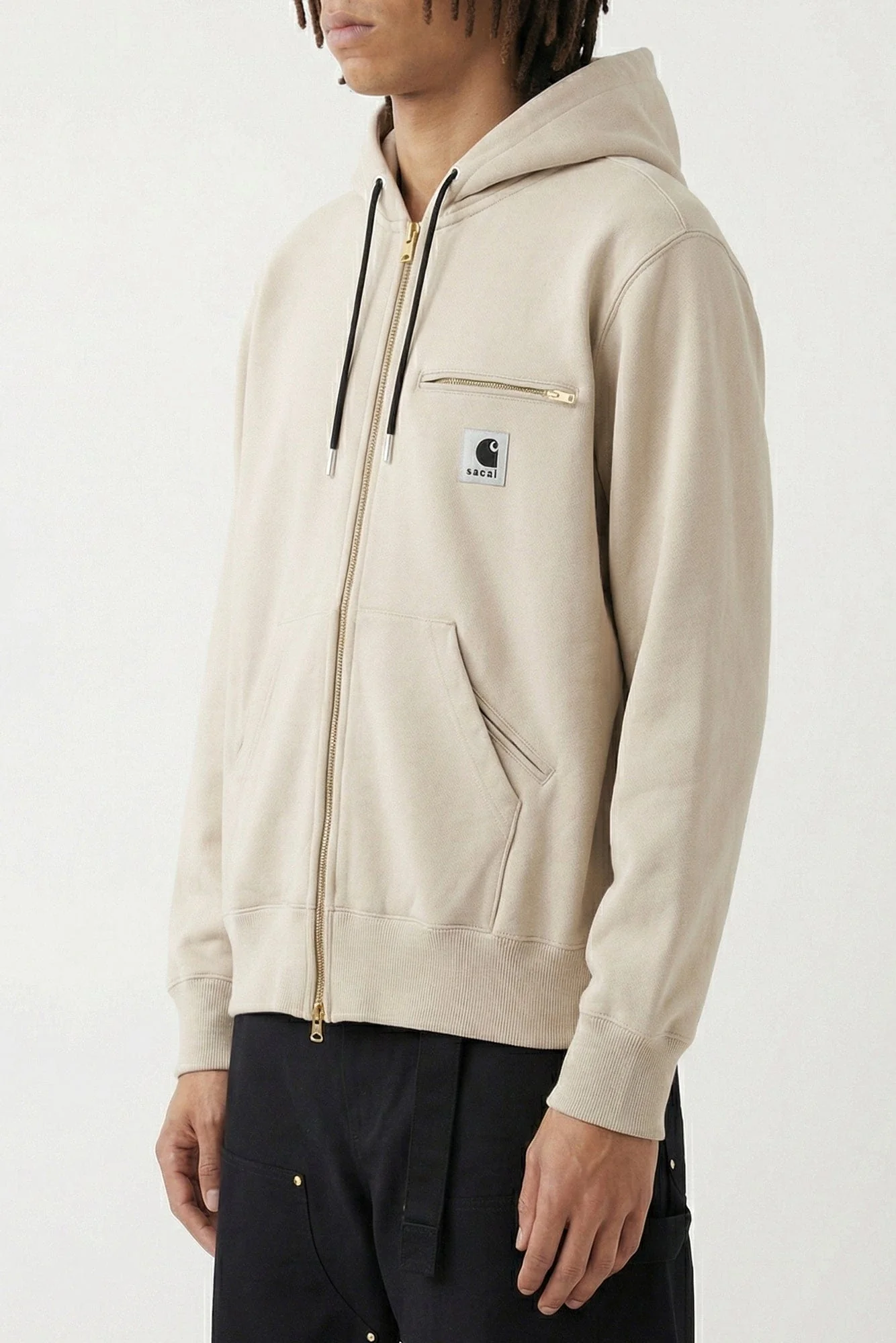 Sacai Carhartt WIP Cotton Jersey Hoodie - Image 2