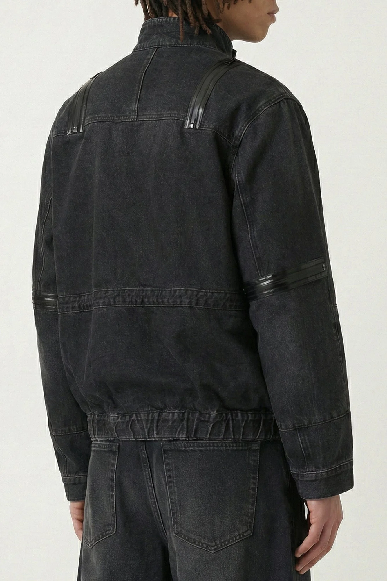 Sacai Denim Blouson in Black - Image 3