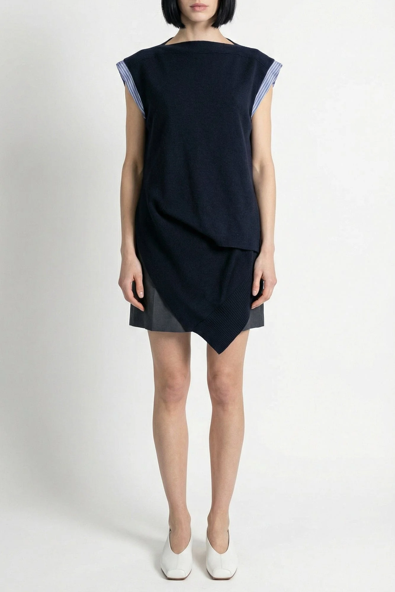 Sacai Suiting x Knit Dress