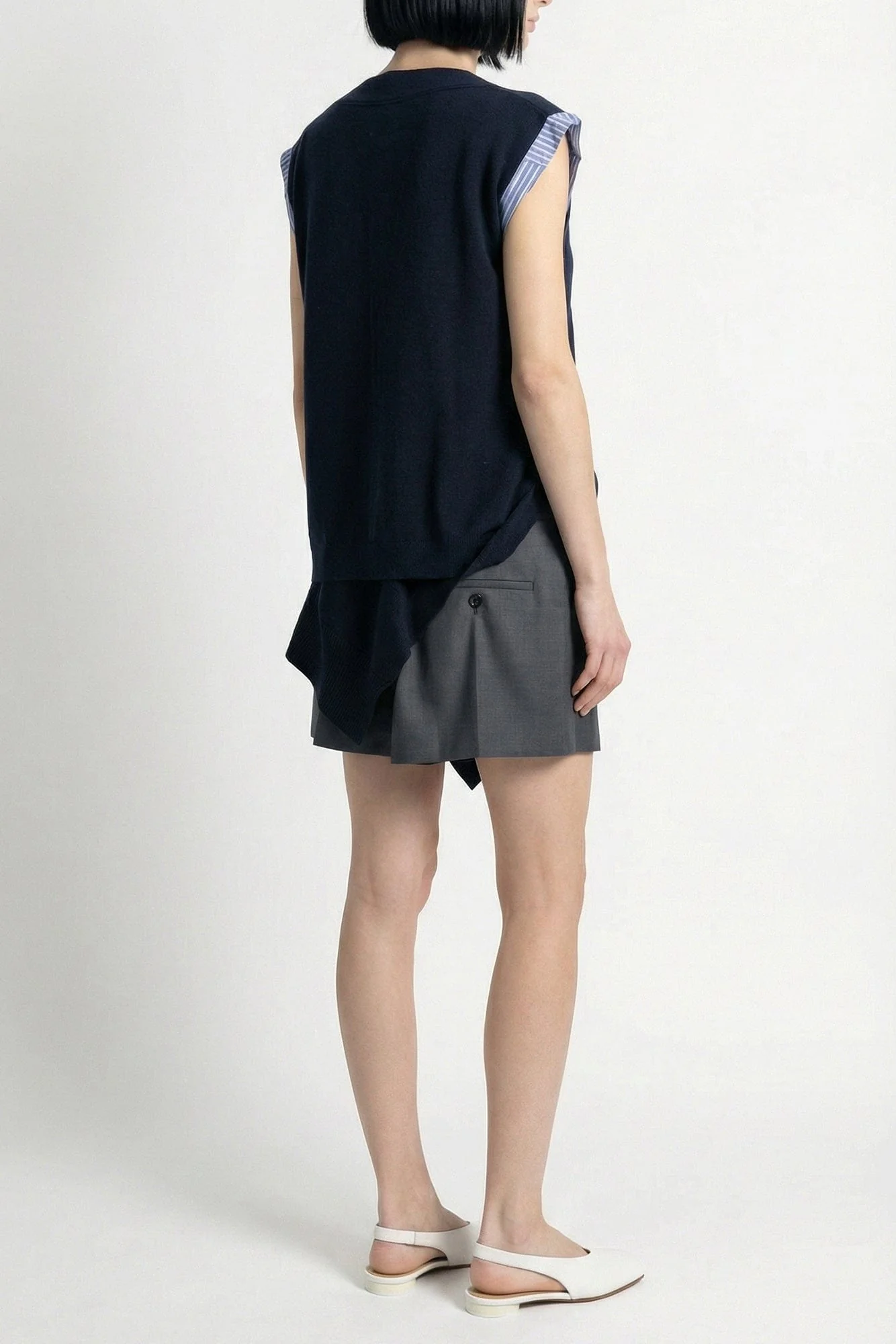 Sacai Suiting x Knit Dress - Image 3