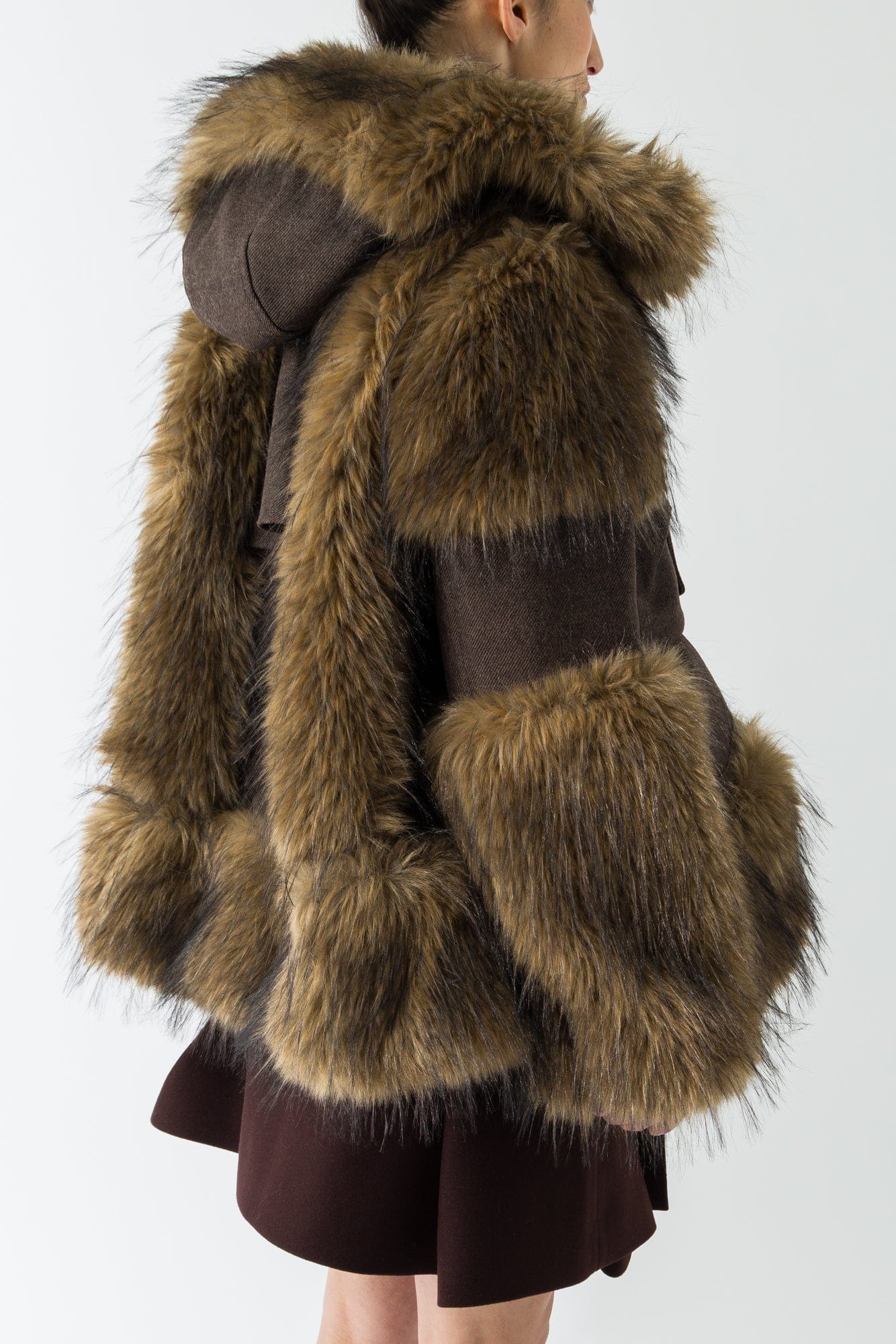 Sacai Wool Melton Blouson In Brown - Image 3