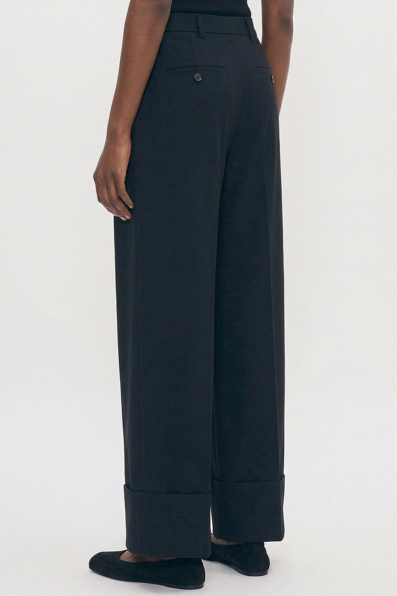 Simone Rocha Wide Leg Belt Loop Tab Trousers with Daisy SS26 - Image 3