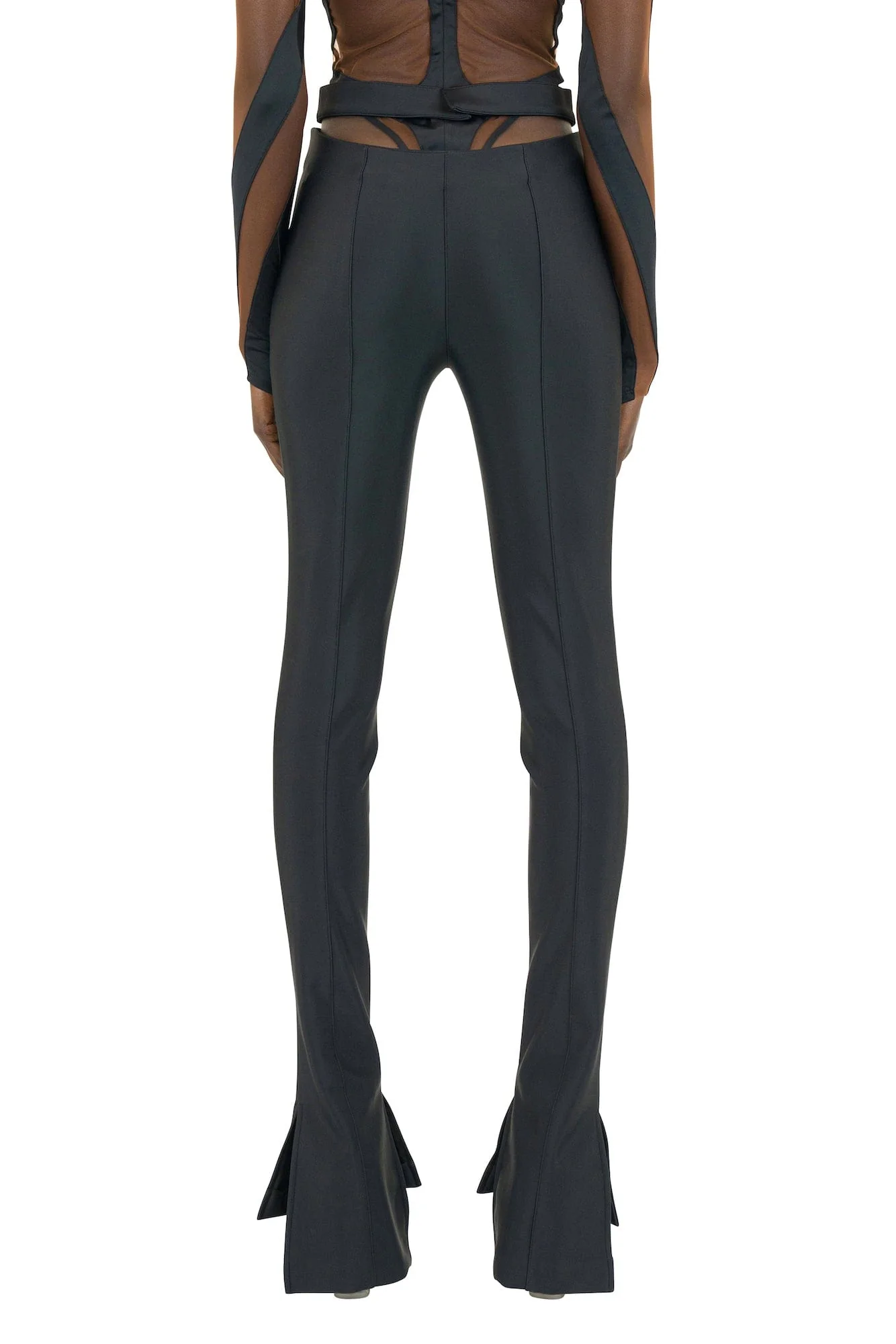 Mugler Bonded Eco Lycra Flared Pant - Image 3
