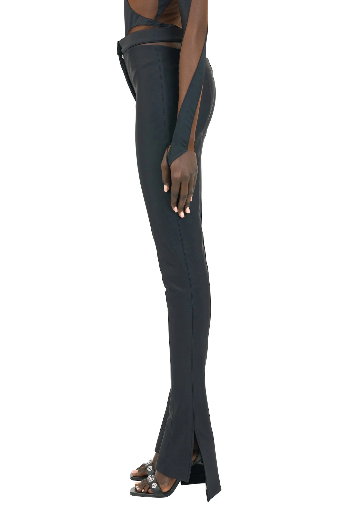 Mugler Bonded Eco Lycra Flared Pant - Image 4
