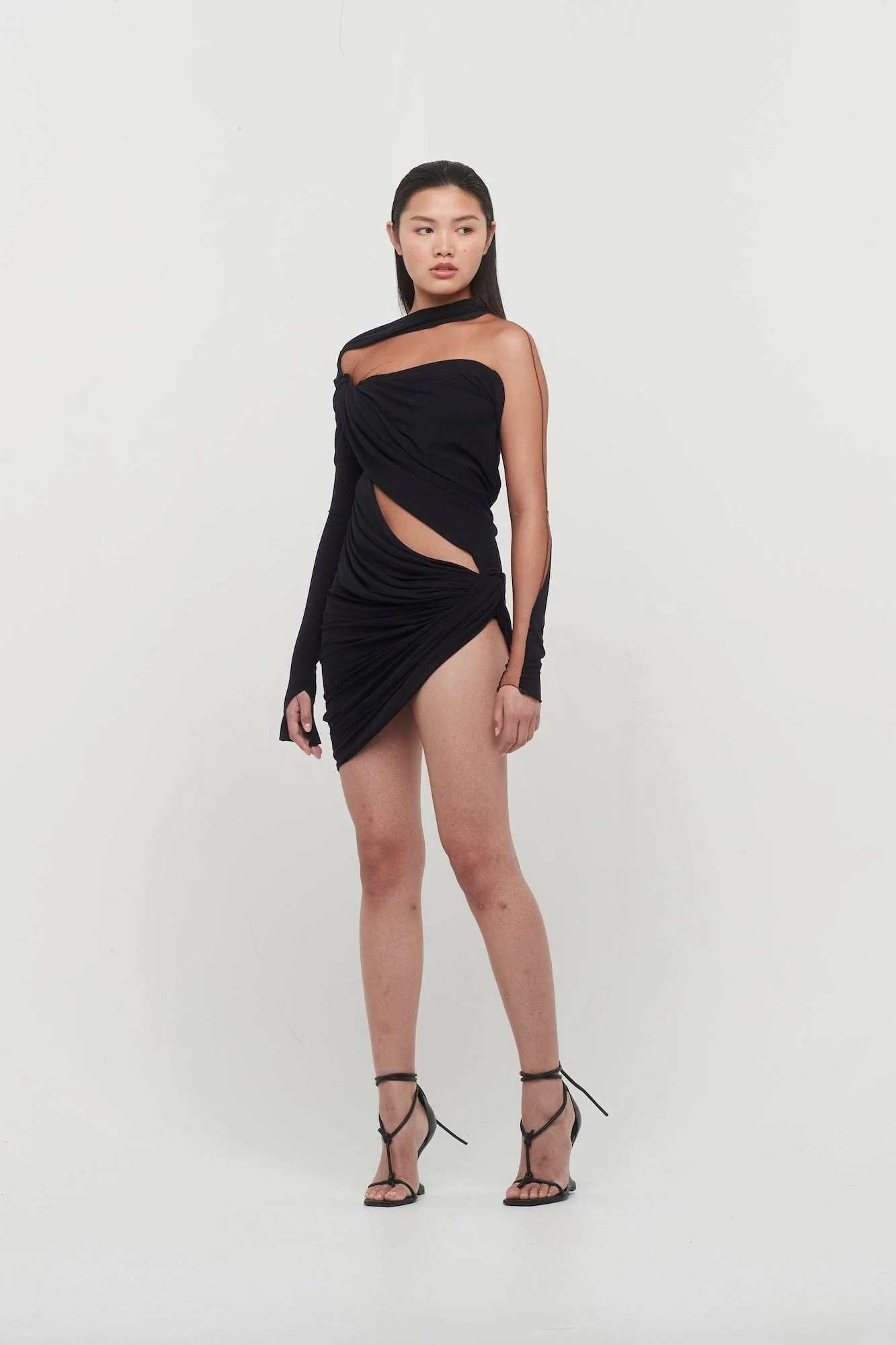 Mugler Light Crepe Mini Dress - Image 4