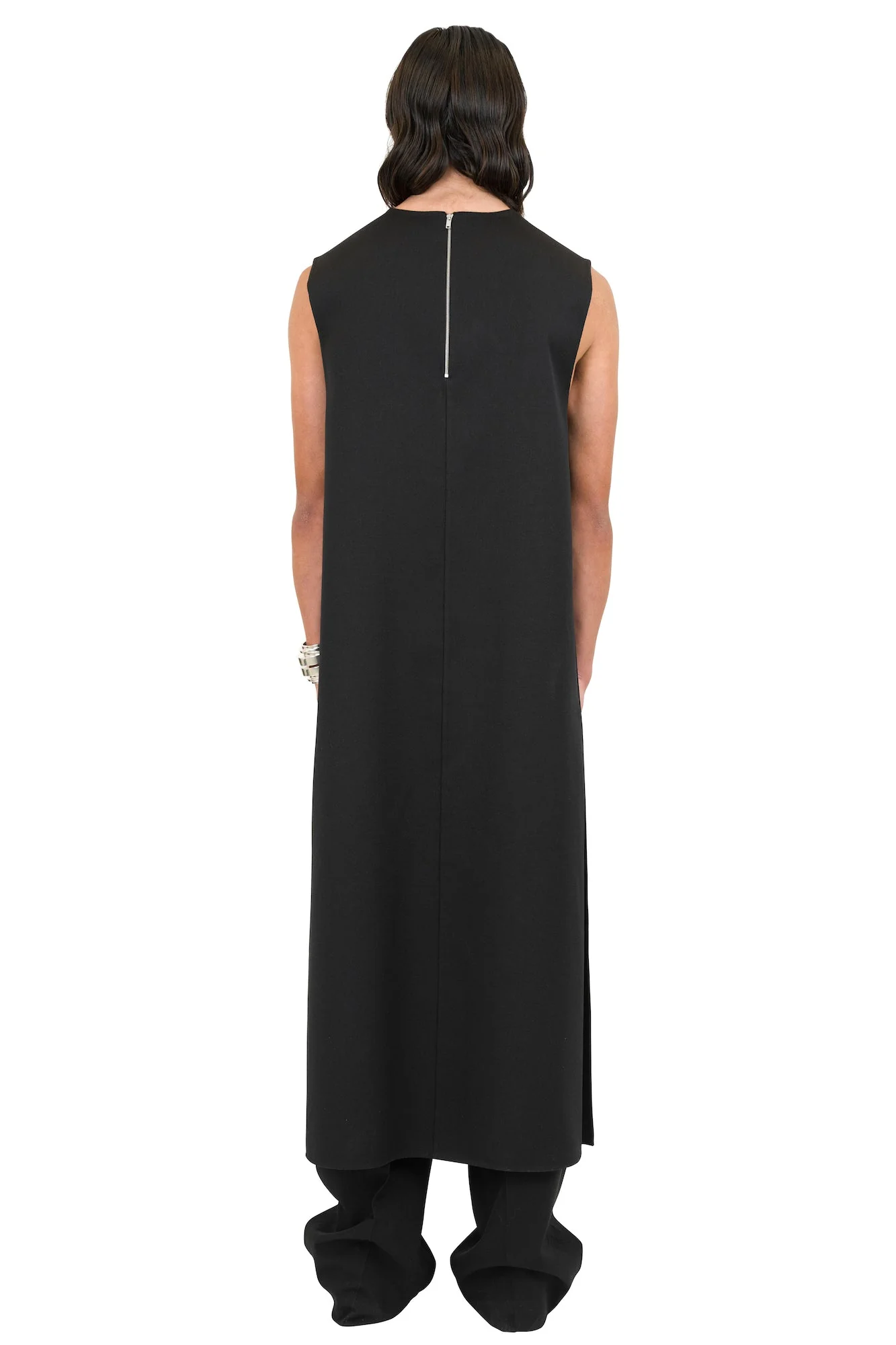 Jil Sander Sleeveless Long Tunic 01 DB Black - Image 3