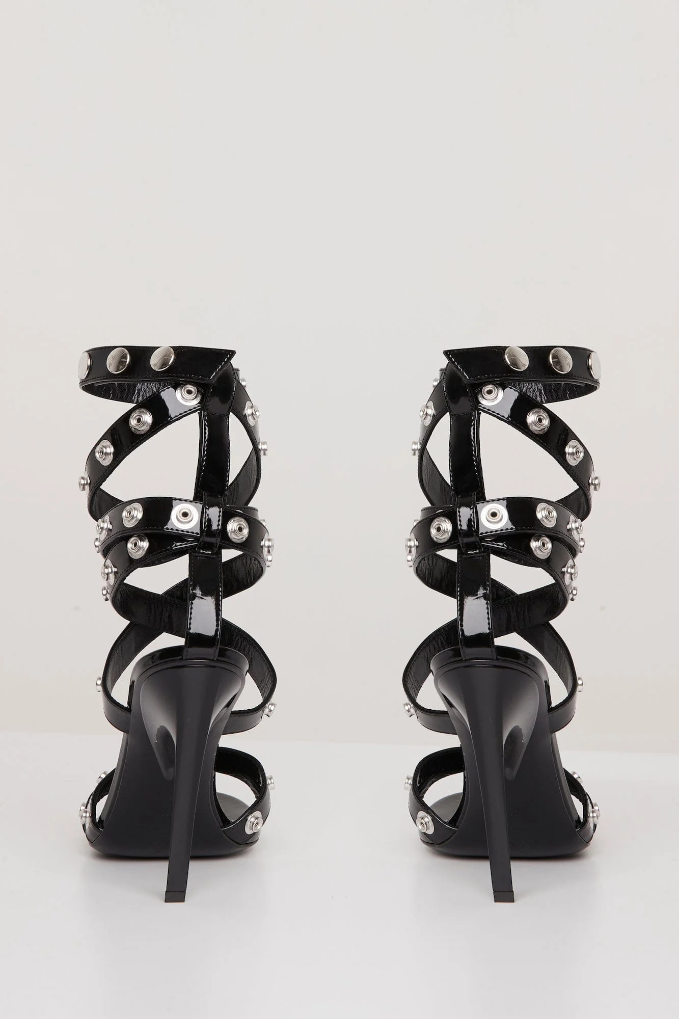 The Attico Cosmo Double Ankle Strap Sandle 105mm in Black - Image 4