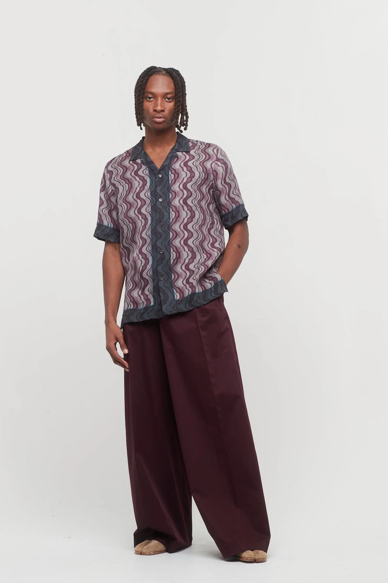Dries Van Noten Carltone Shirt in Purple - Image 4