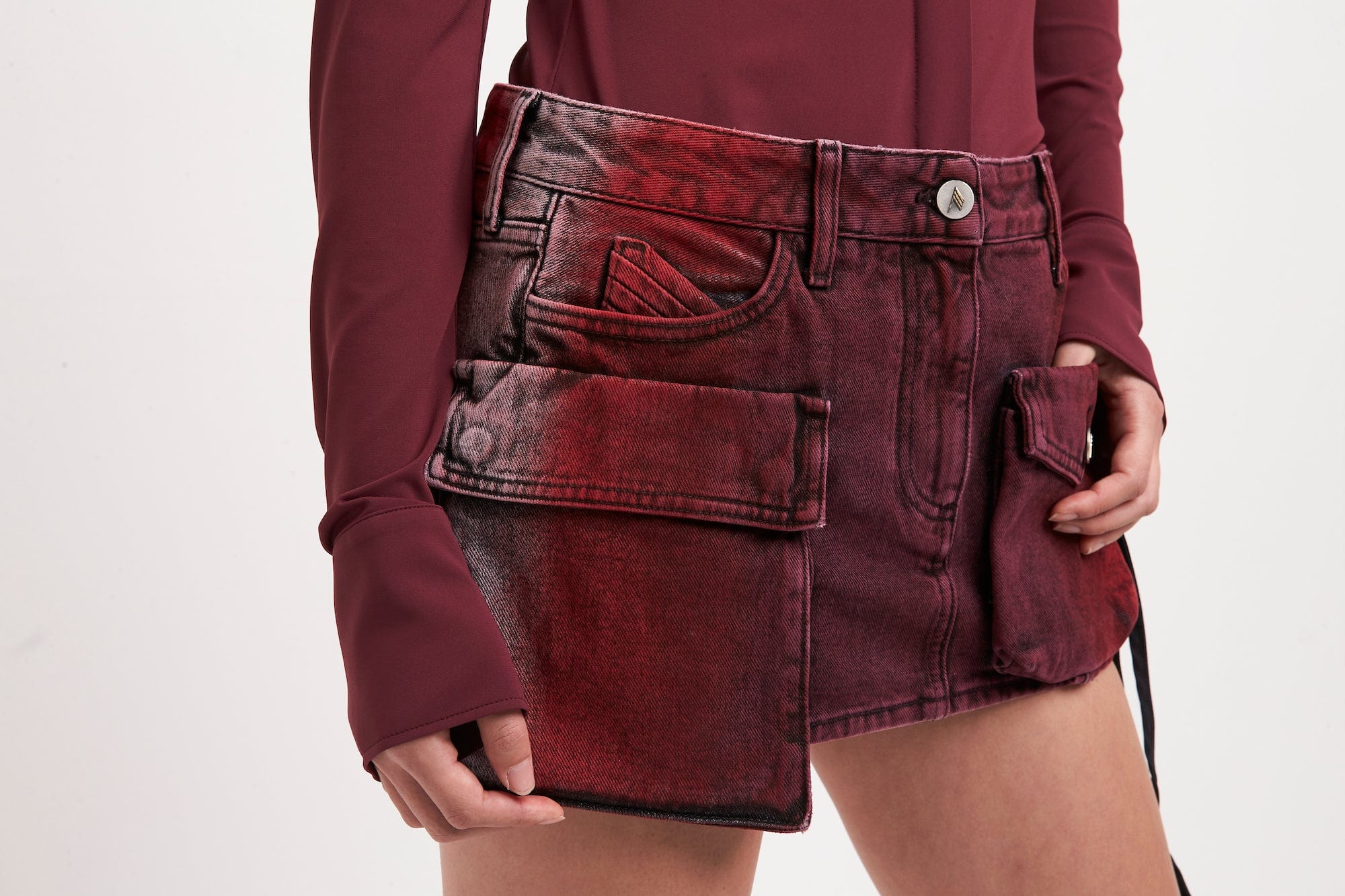 The Attico Fay Mini Skirt in Red - Image 5