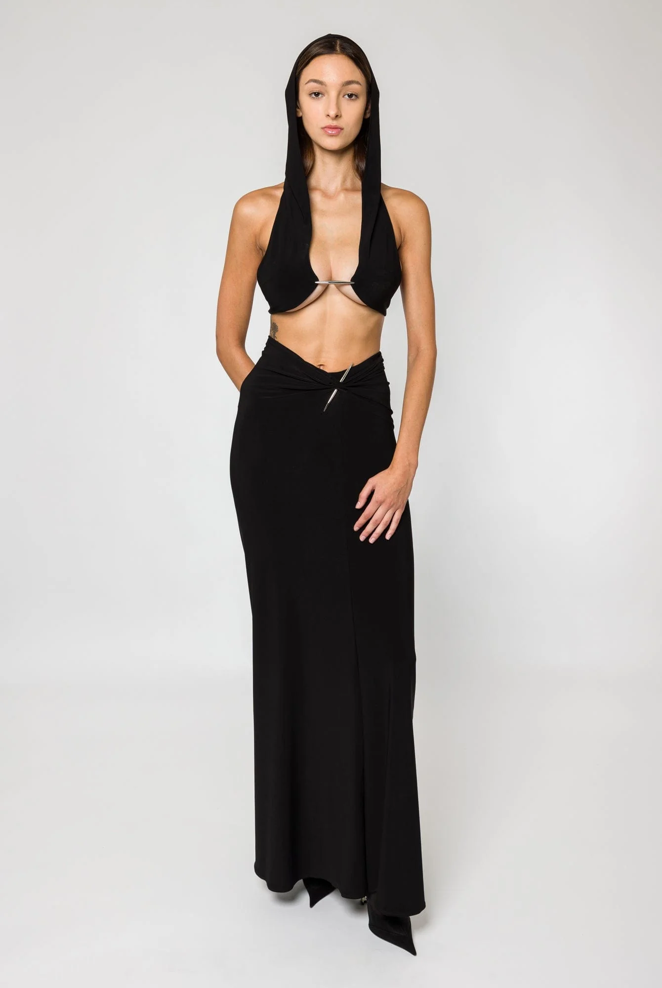 Grace Ling Vertebrae Halter Hood Bralette - Image 4