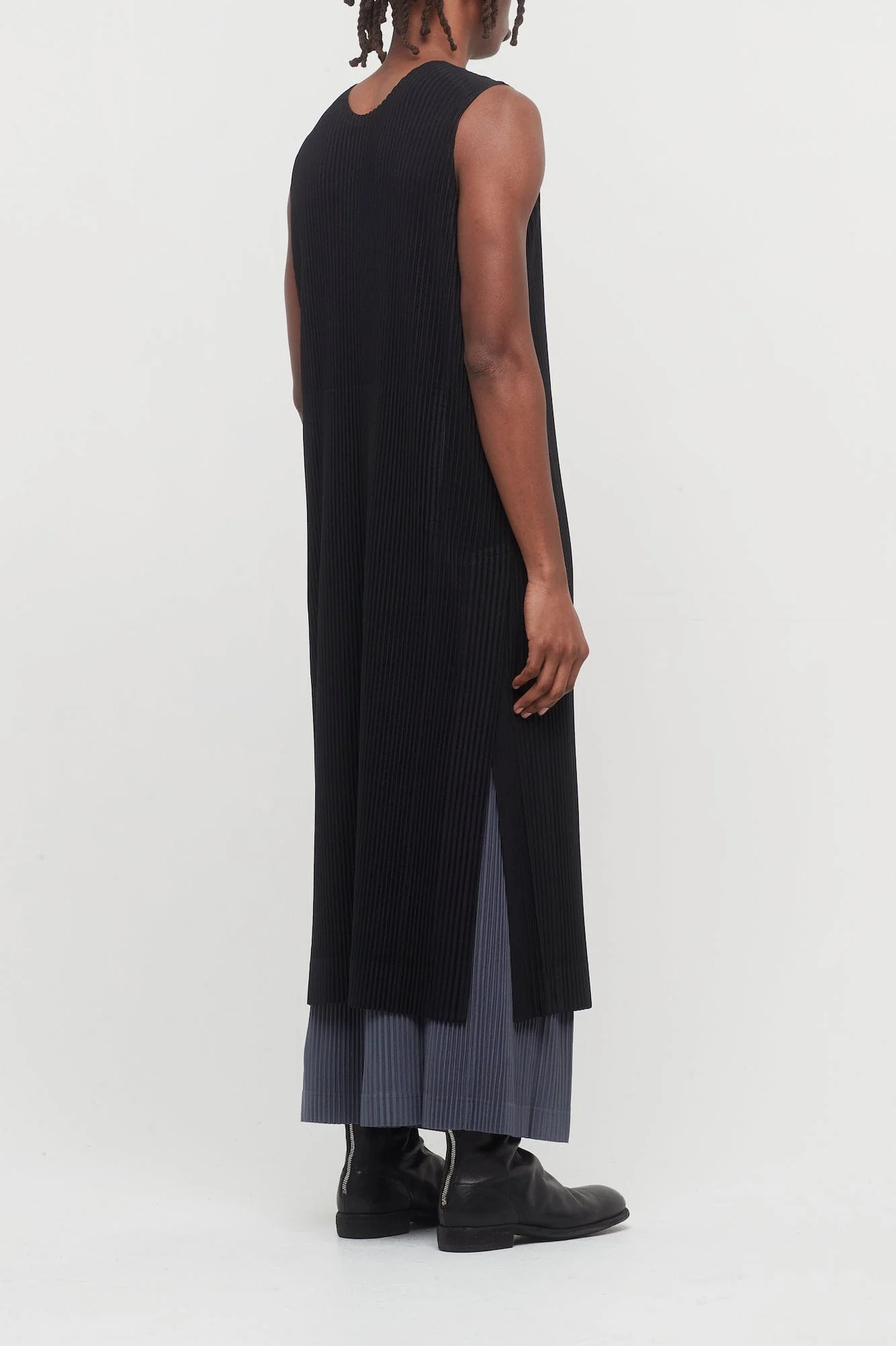 Homme Plissé Issey Miyake March Tunic in Black - Image 3