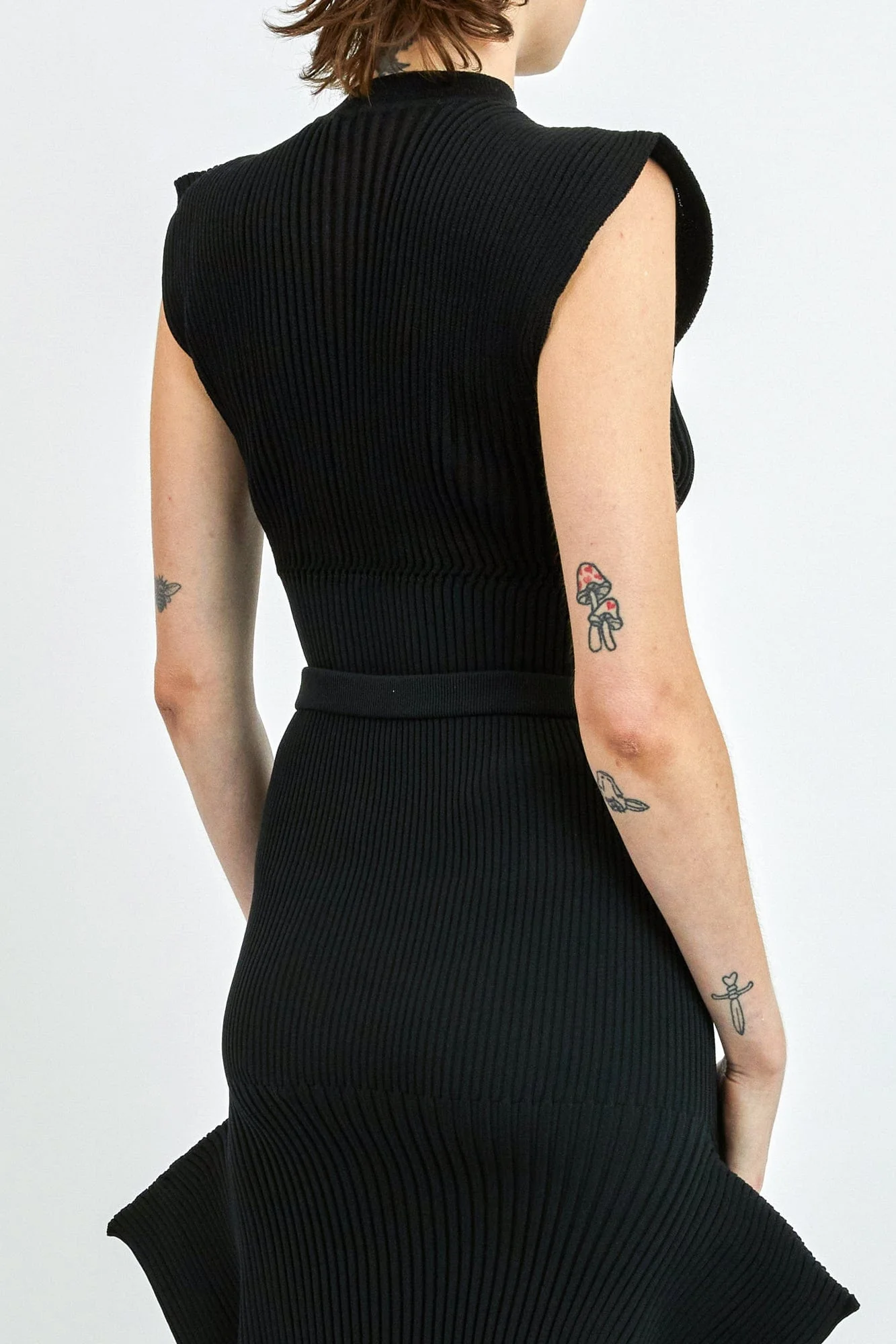 Issey Miyake Sensu Knit Top in Black - Image 3