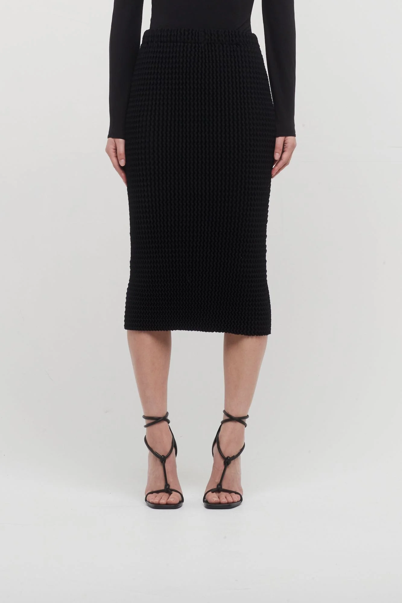 Issey Miyake Spongy Skirt in Black