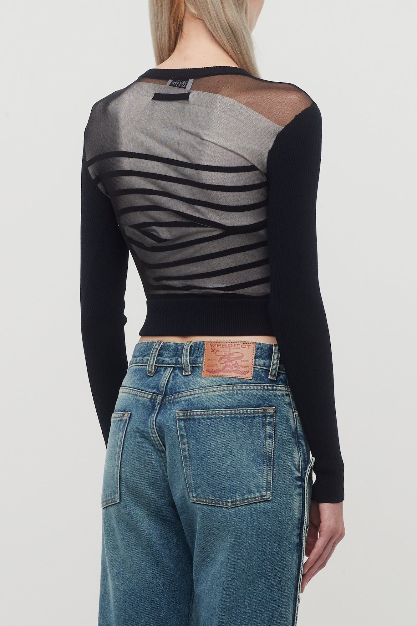 Jean Paul Gaultier Boat Neck Fitted Sweater Contrasted Mariniere - Image 3