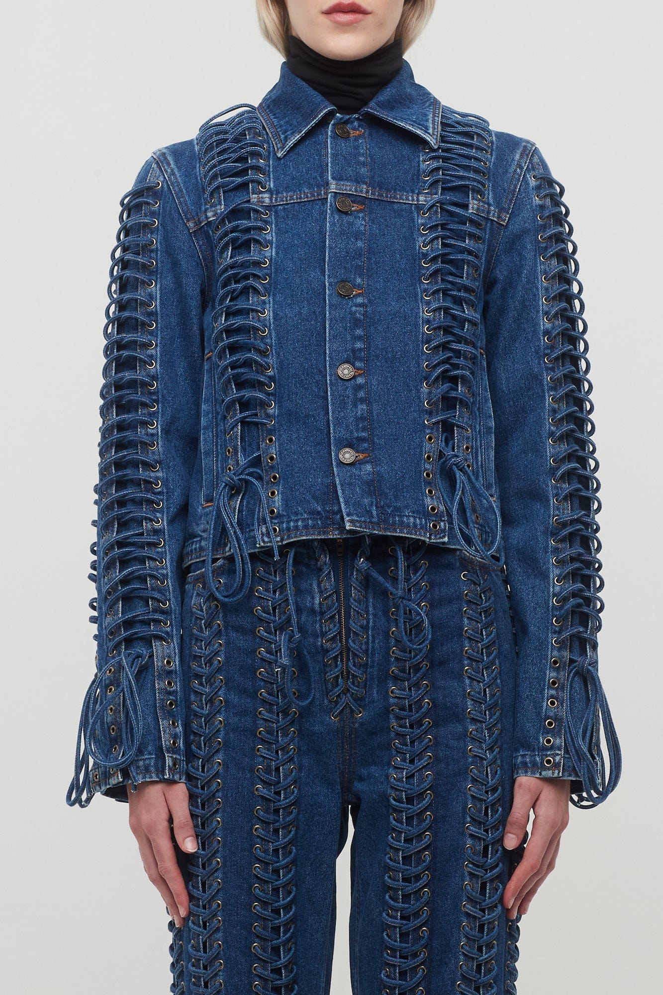 Jean Paul Gaultier - Denim Jacket with Contrasted Denim Details