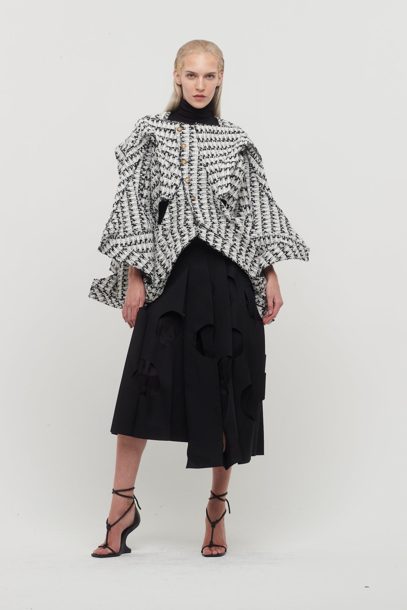 Junya Watanabe Deconstructed Tweed Jacket - Image 4