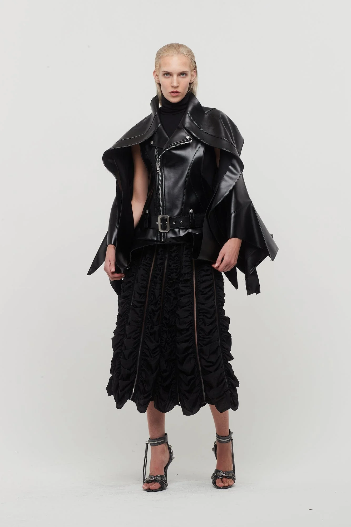 Junya Watanabe Flared Biker Jacket - Image 4