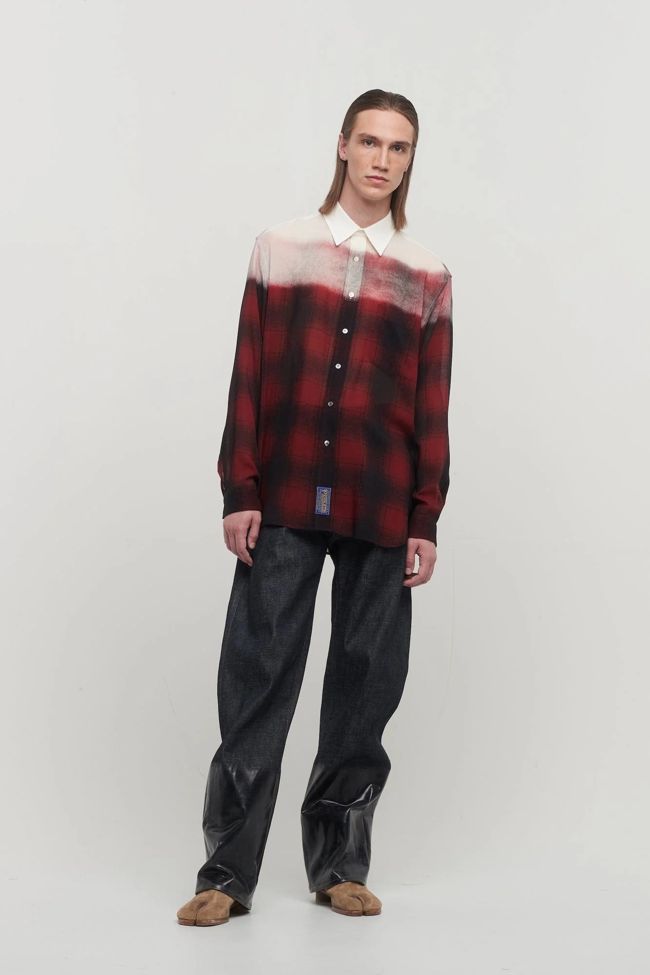 Maison Margiela Denim Trouser with Lacquered Cuff - Image 4