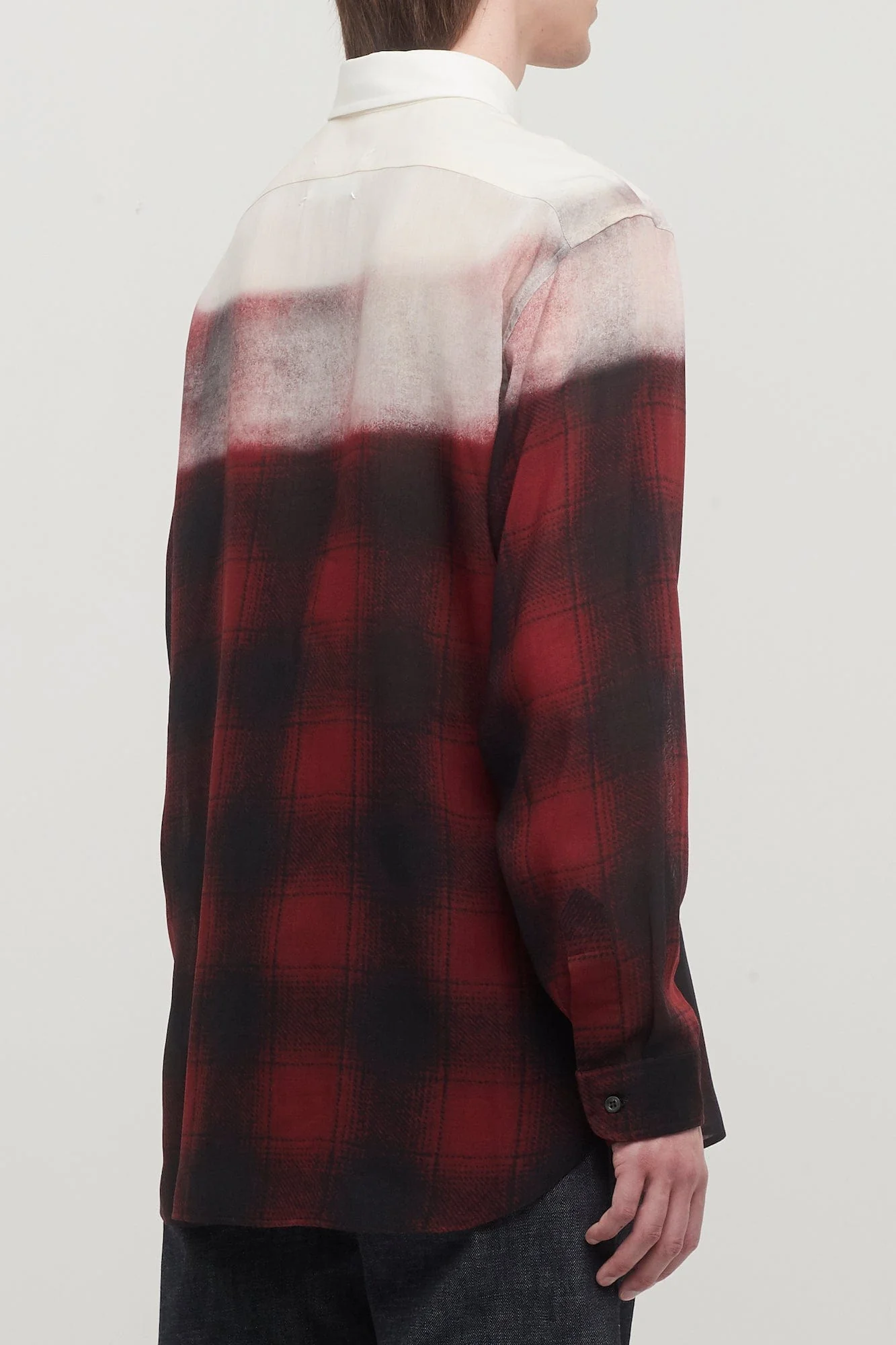 Maison Margiela Long-Sleeved Degrade Plaid Shirt - Image 3