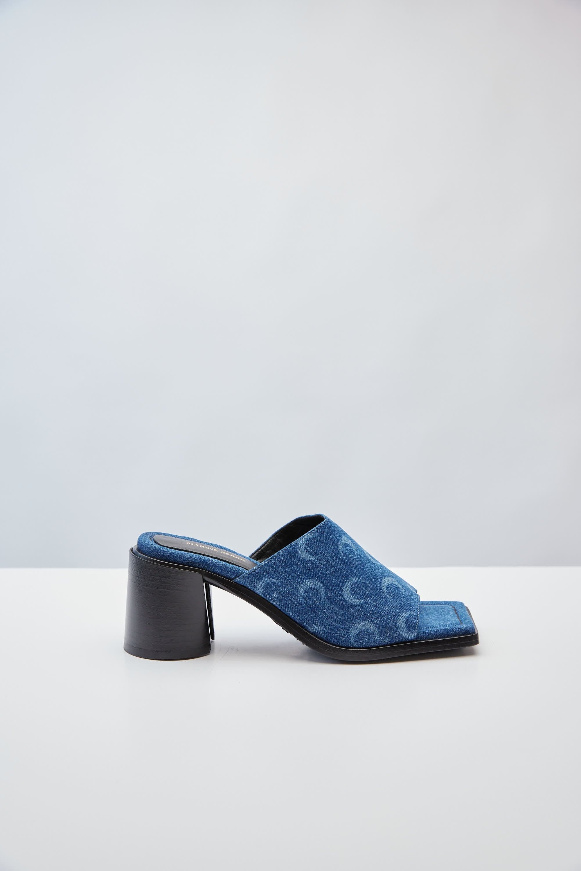 Marine Serre Regenerated Deadstock Denim Mules
