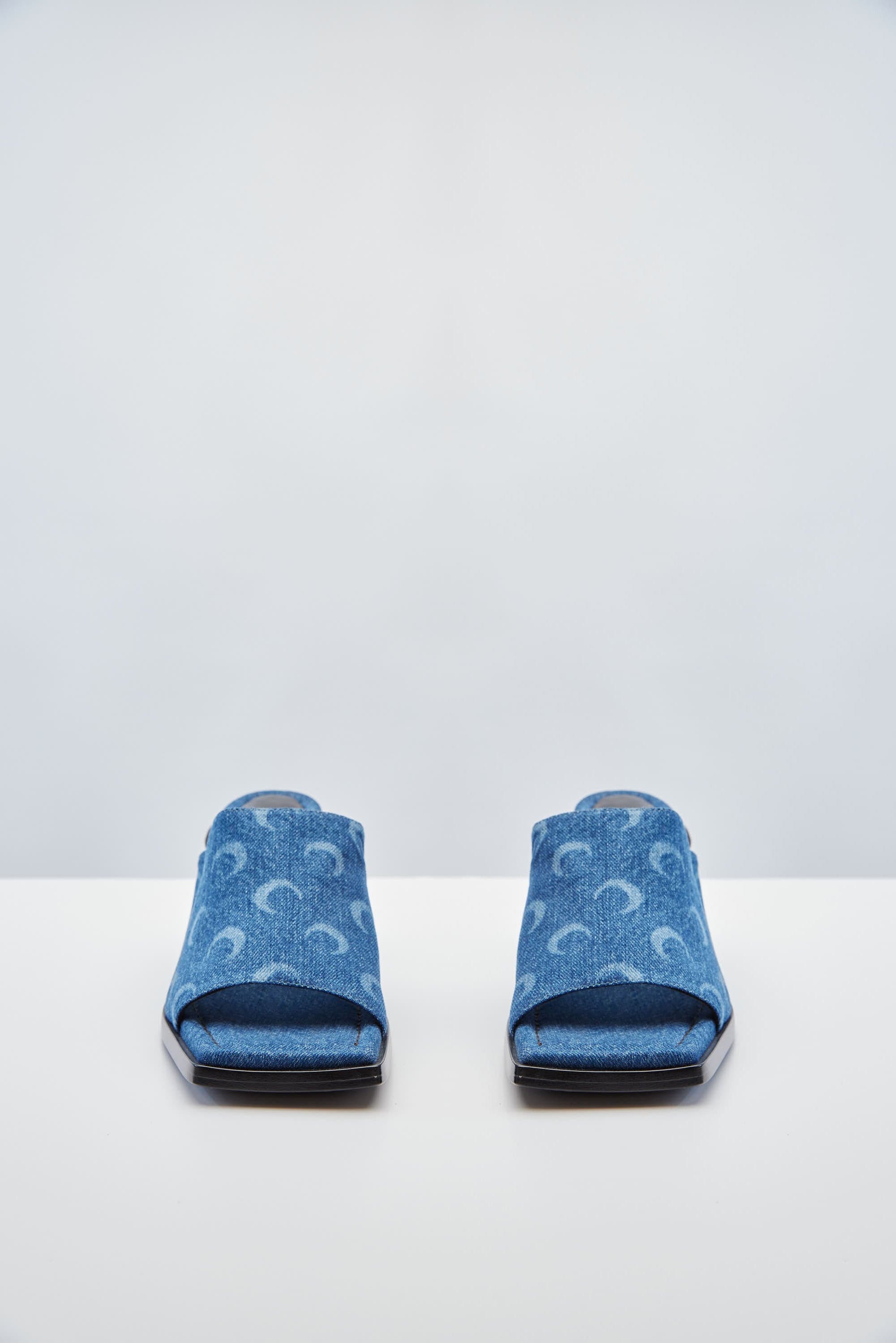Marine Serre Regenerated Deadstock Denim Mules - Image 3