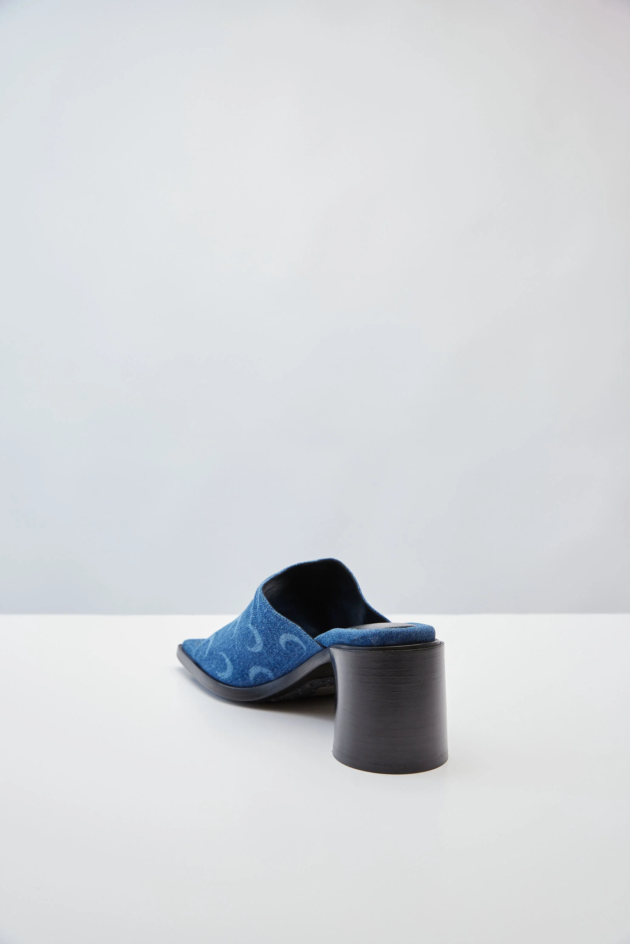 Marine Serre Regenerated Deadstock Denim Mules - Image 4