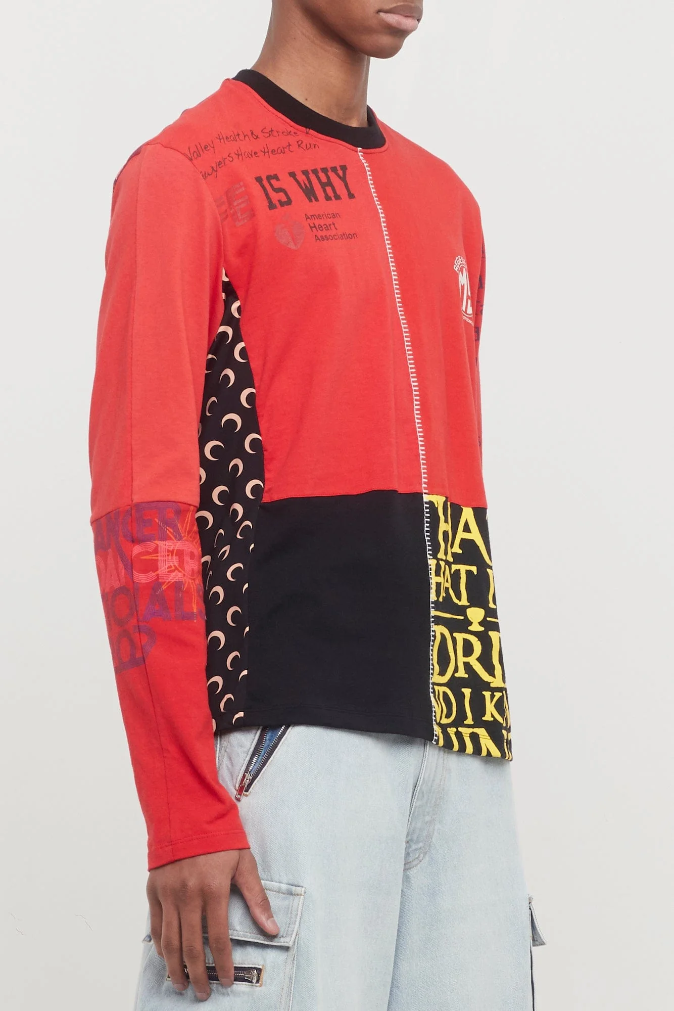 Marine Serre Regenerated Graphic Long Sleeve T-Shirt - Image 2