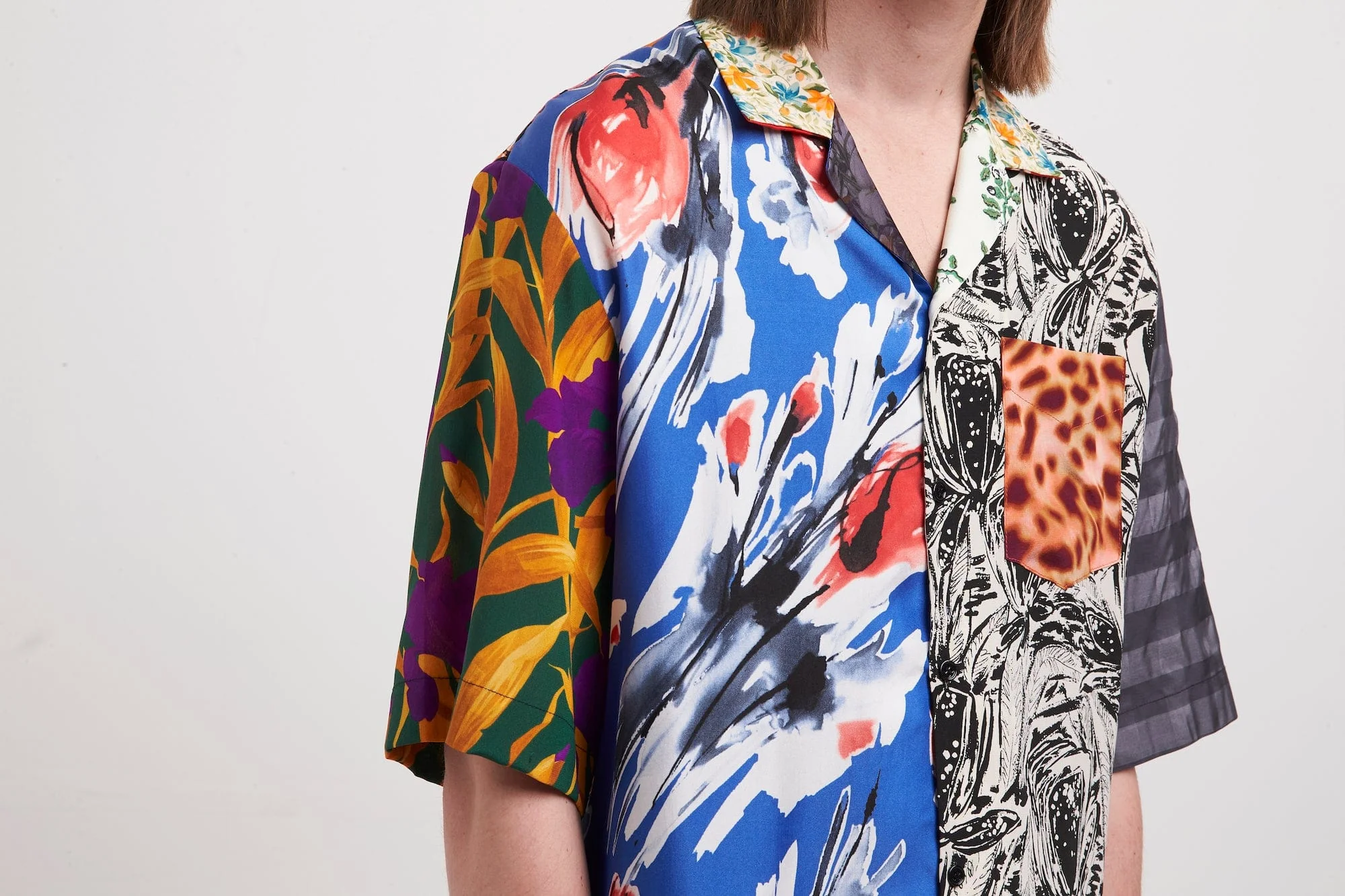 Marine Serre Regenerated Silk Scarves Bowling Shirt - Image 5