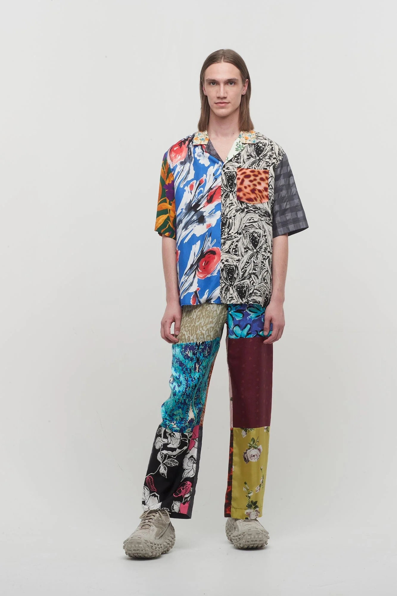 Marine Serre Regenerated Silk Scarves Fluid Pants - Image 4