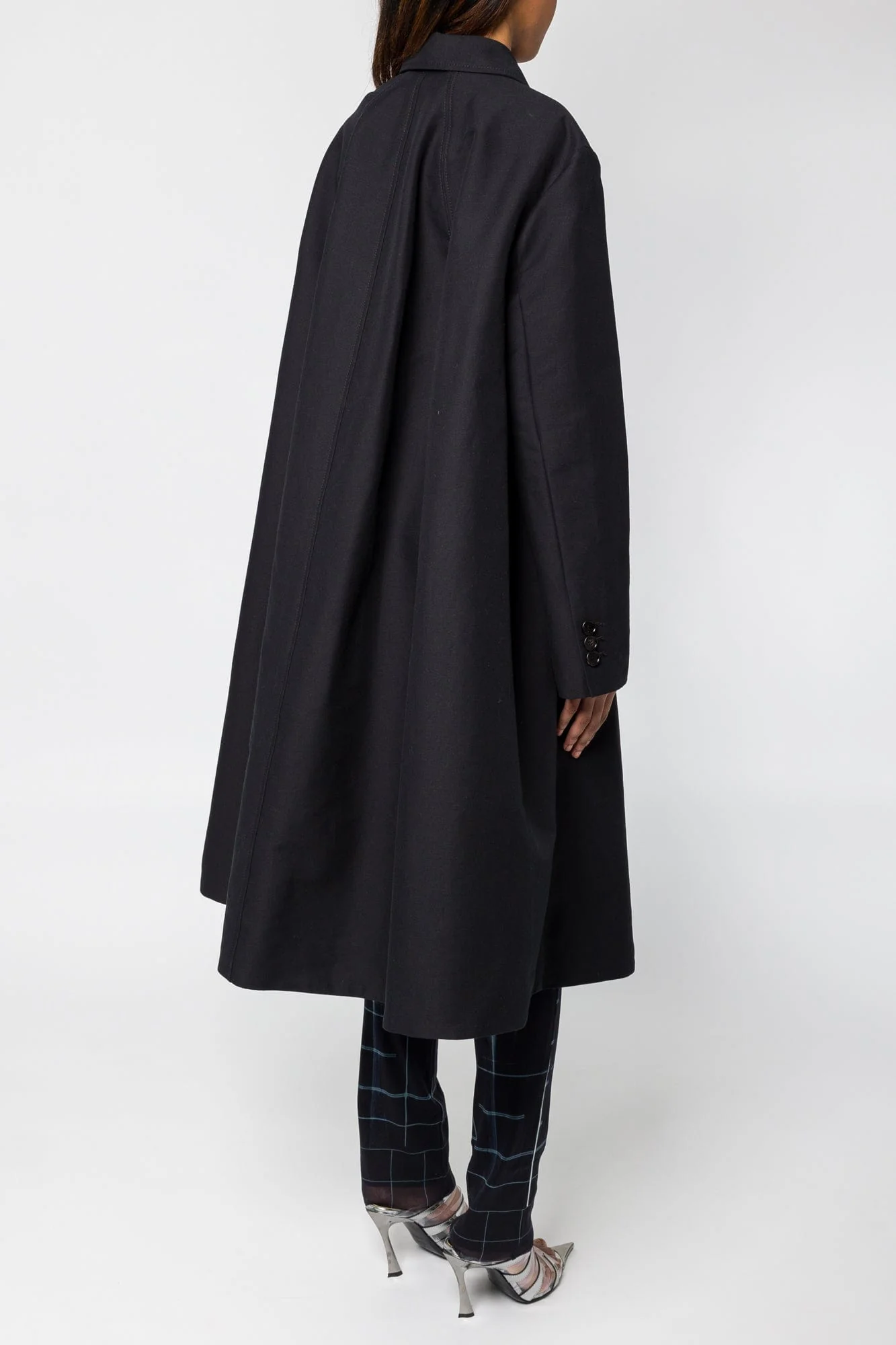 Marni Black Cape Collar Coat - Image 3