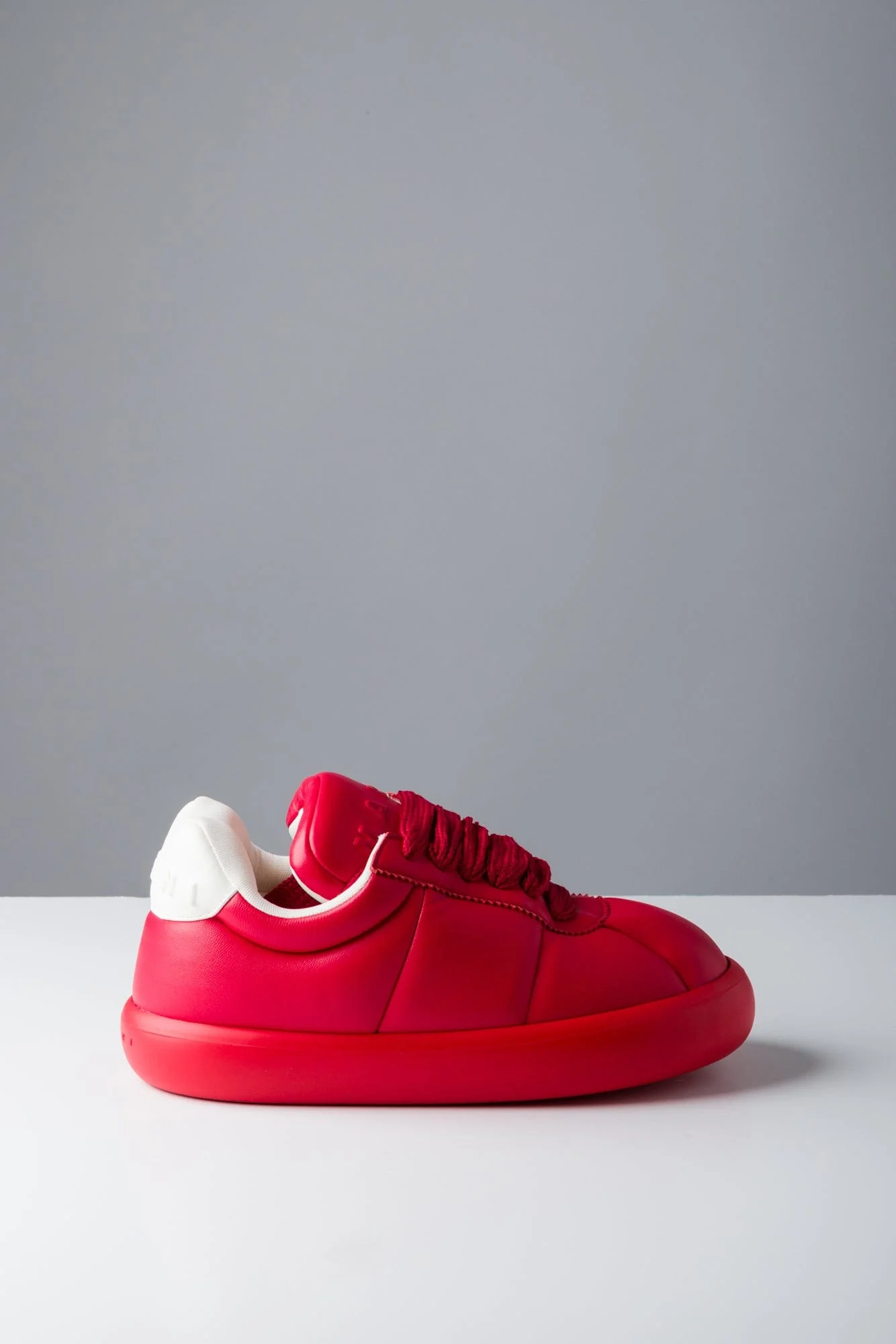 Marni Red Leather Big Foot Sneaker